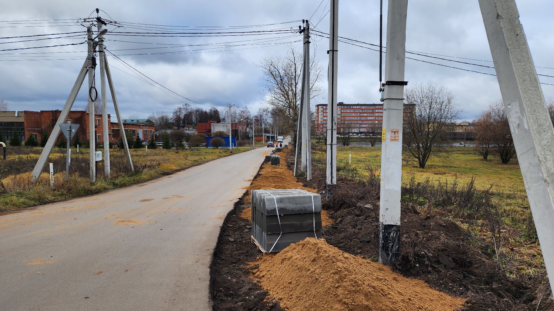 строительство, тротуар, пешеходная дорожка, истра, вертикалки,