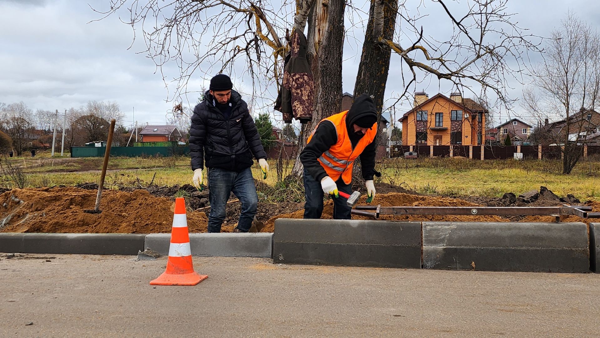 строительство, тротуар, пешеходная дорожка, истра, вертикалки,