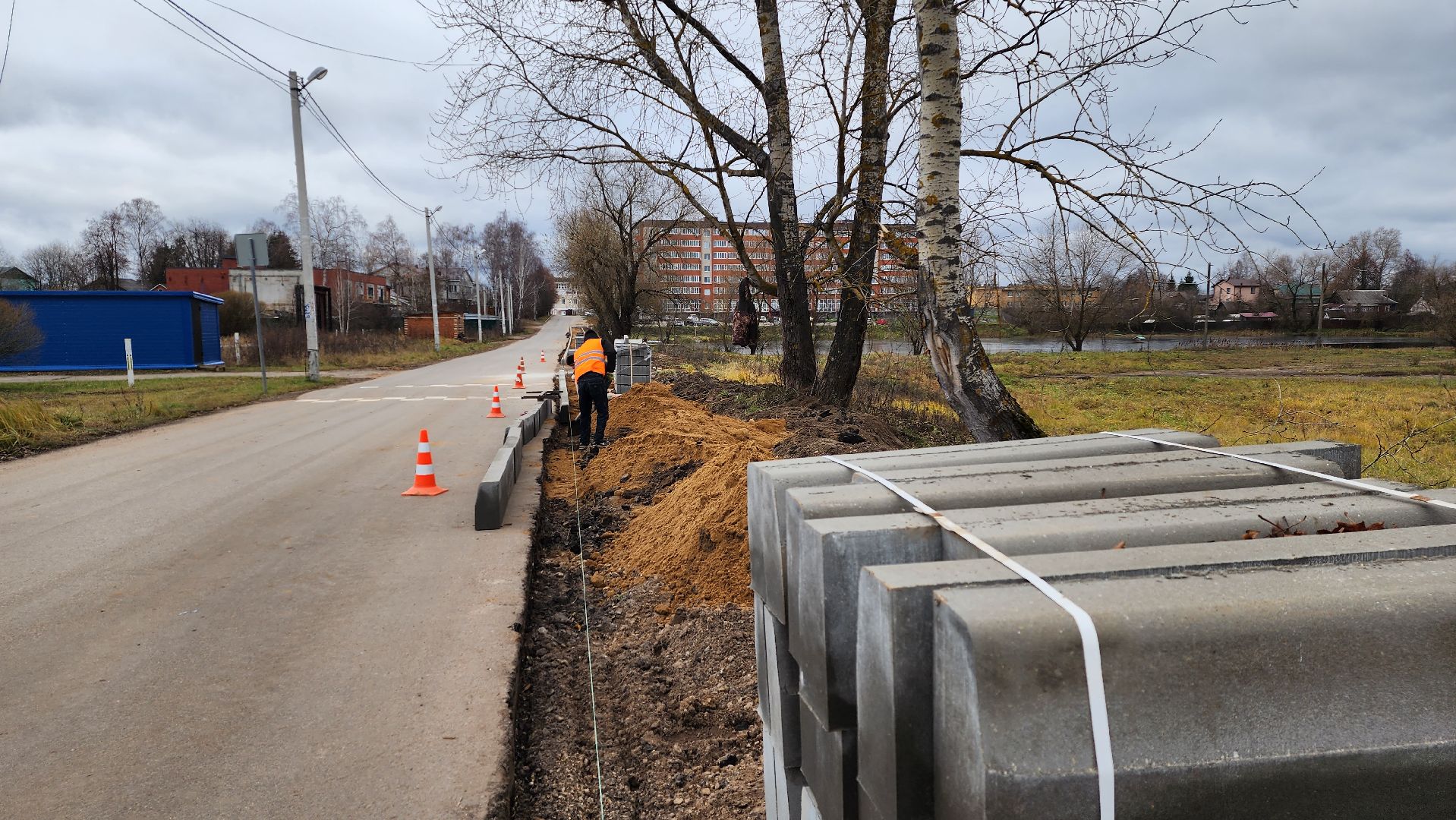 строительство, тротуар, пешеходная дорожка, истра, вертикалки,