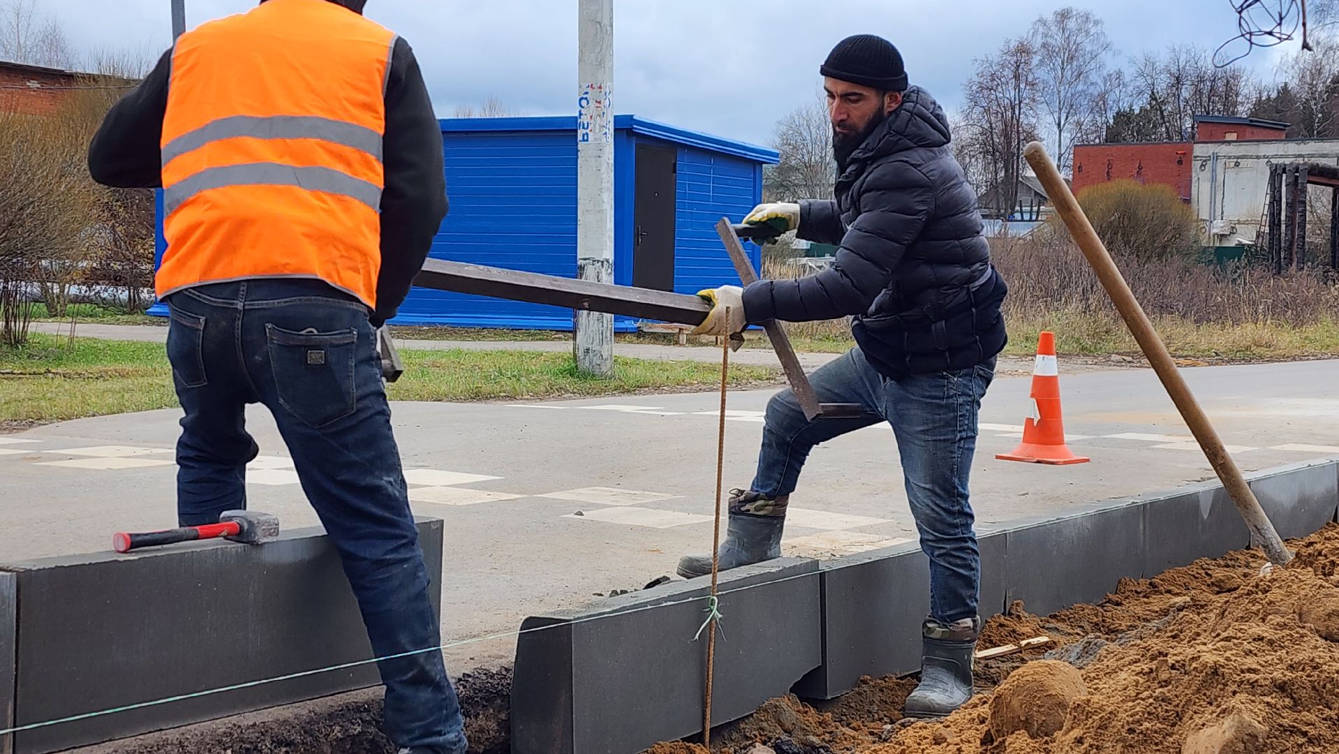 строительство, тротуар, пешеходная дорожка, истра, вертикалки,