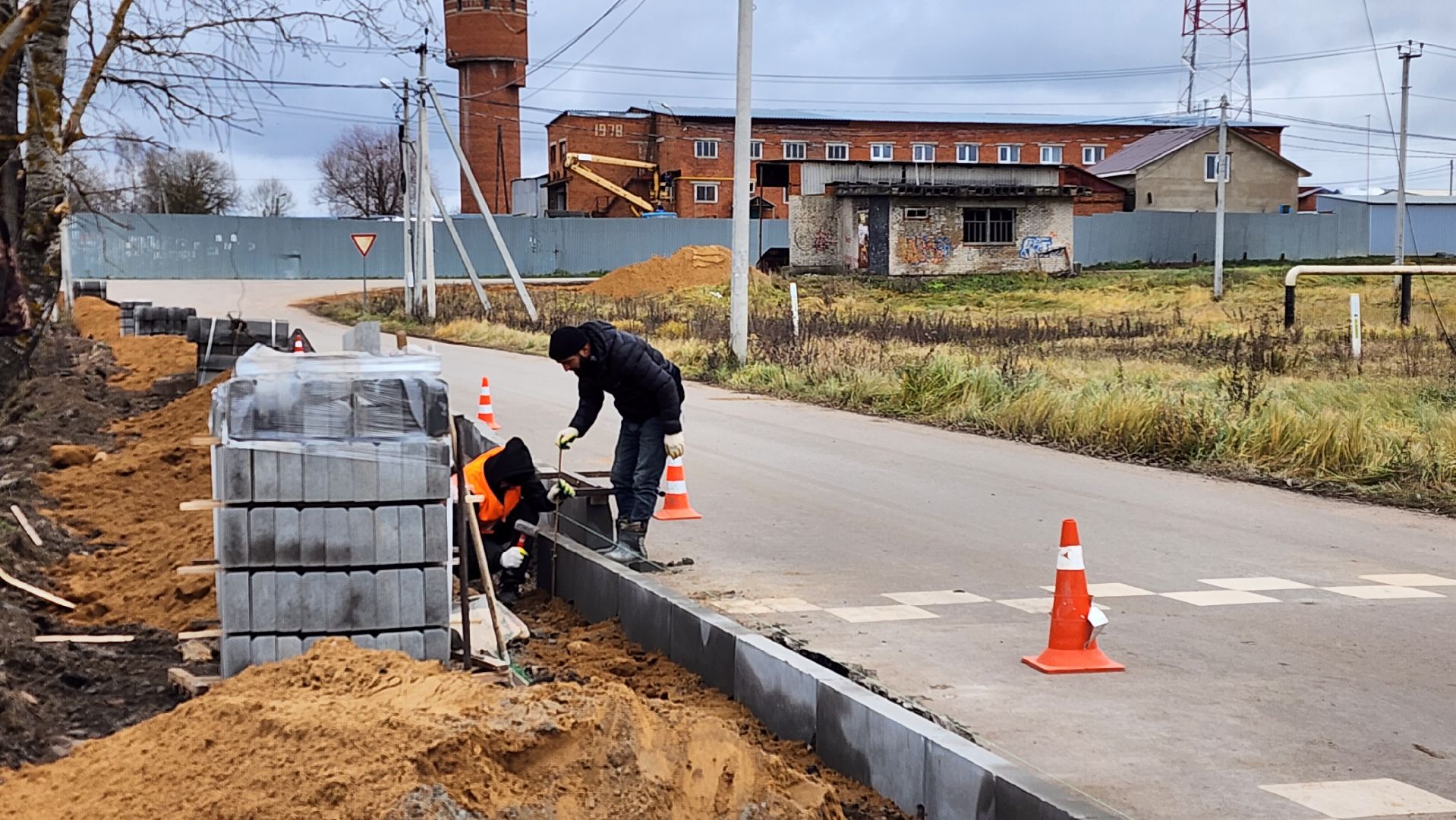 строительство, тротуар, пешеходная дорожка, истра, вертикалки,