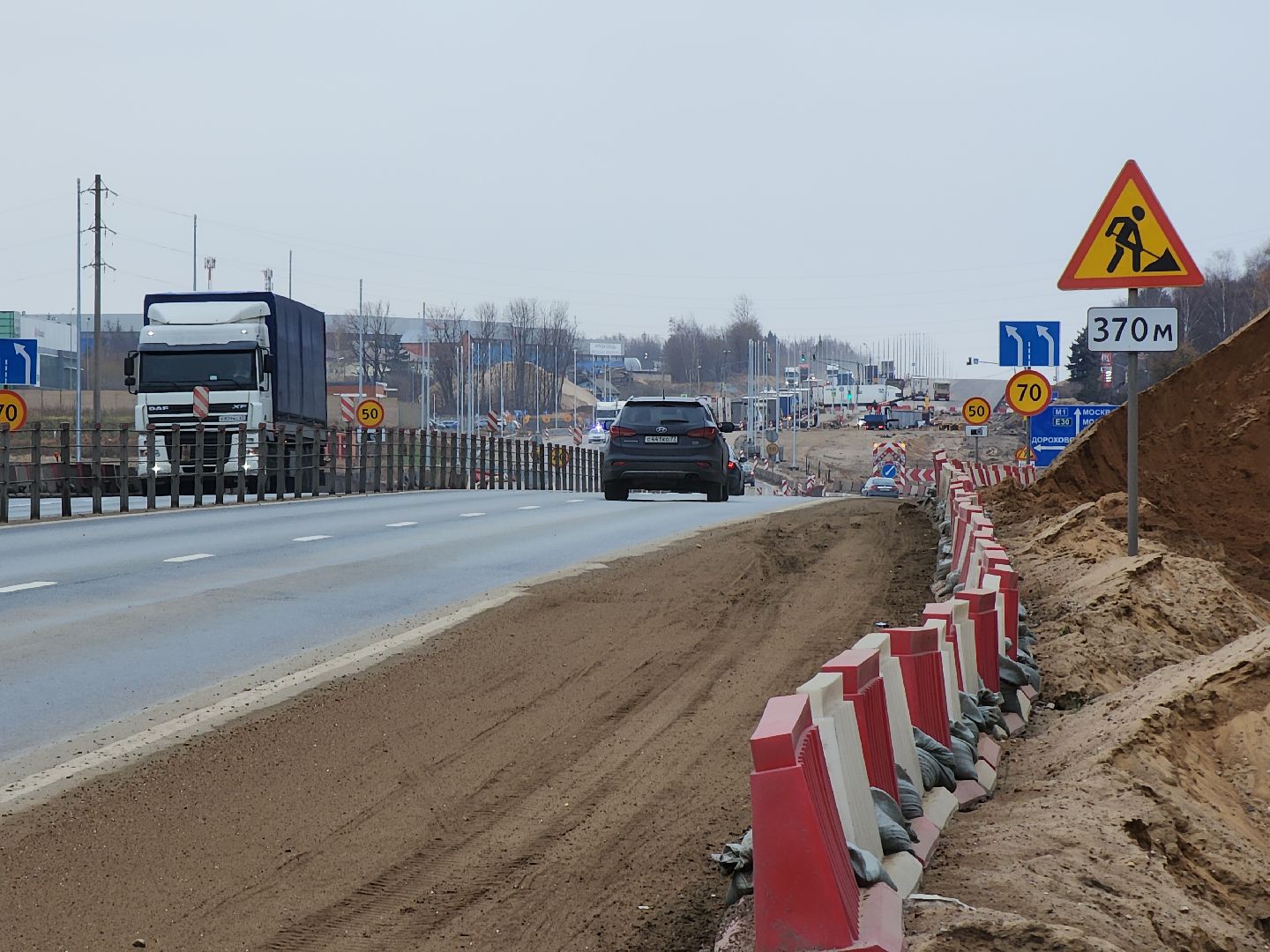 Руза, минское шоссе, м-1, строительство дороги, развязка, рузский городской округ, московская область, подмосковье, вертикалки,