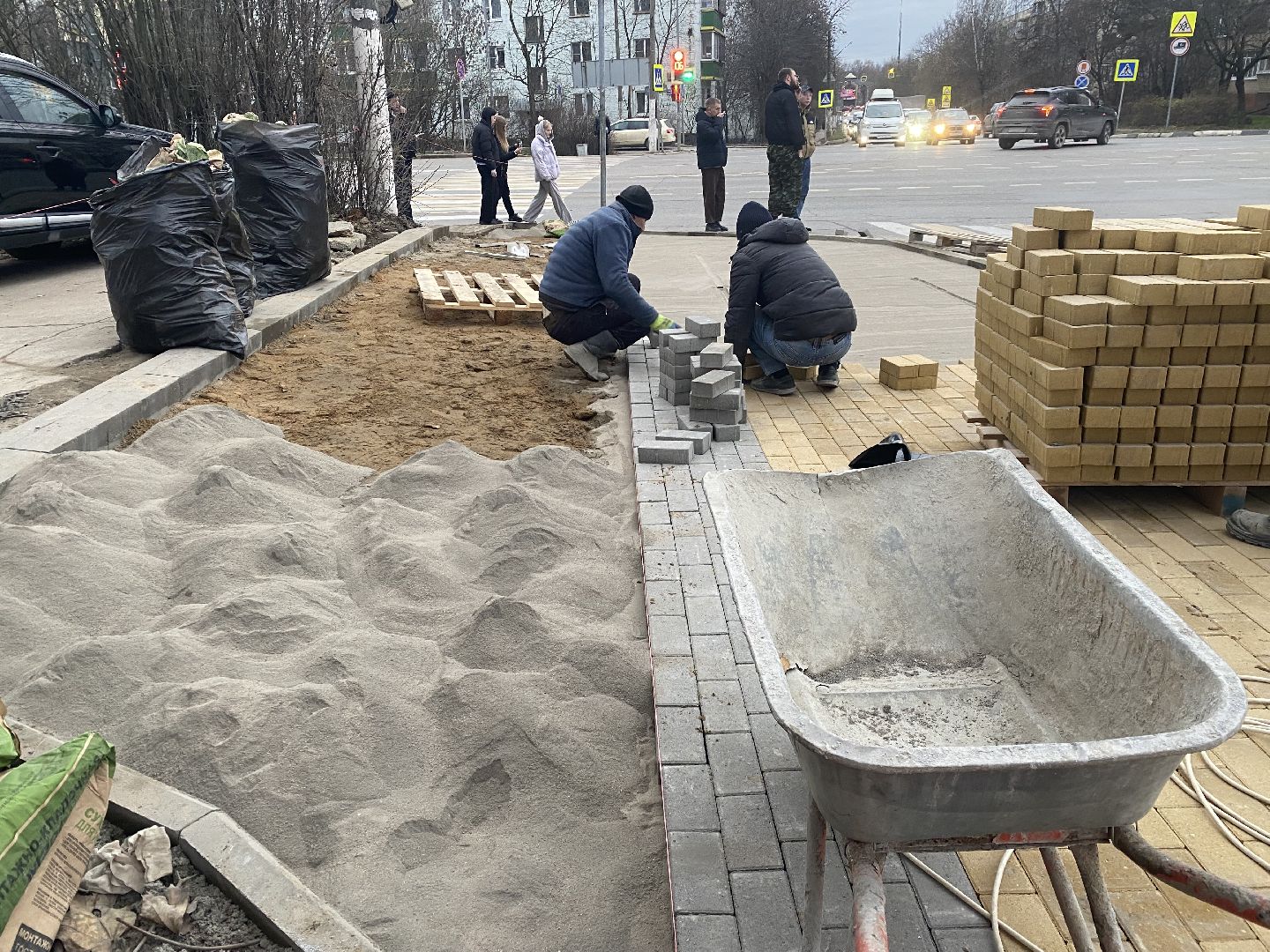 Тротуар, Ремонт, Поликлиника, Истра,