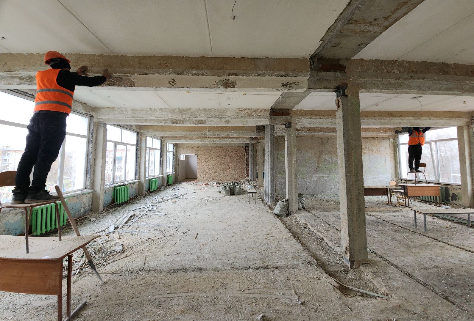 серпухов, подмосковье, капремонт школы, президентская программа, обновление,