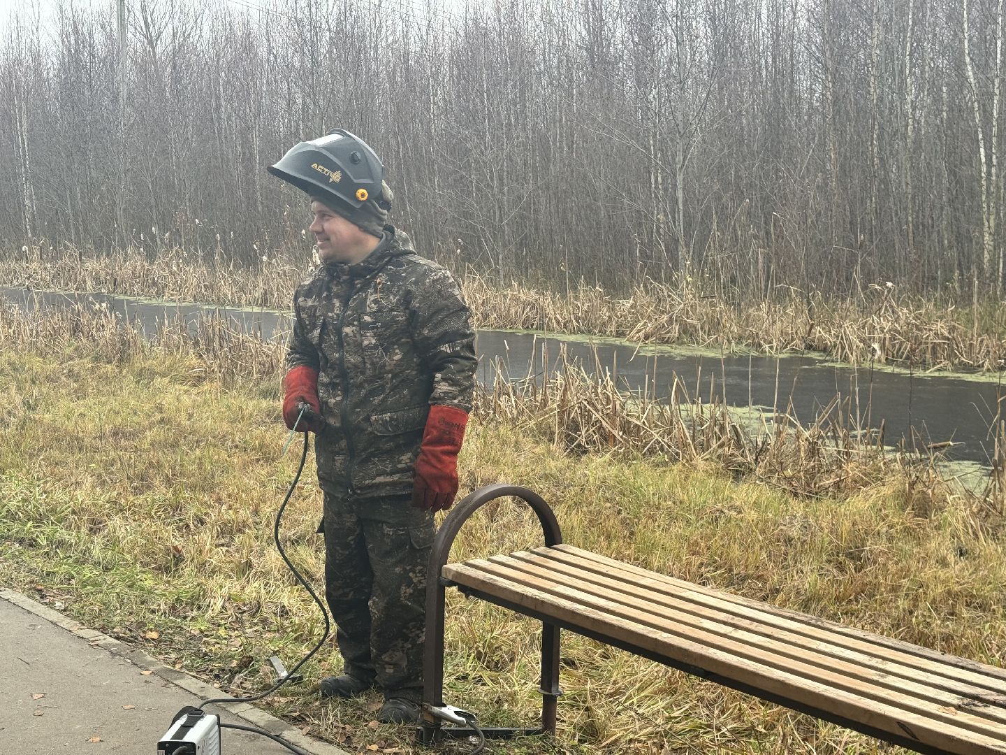 шаховская, установка лавочки, новая лавка, скамейки, вертикалки, добродел,