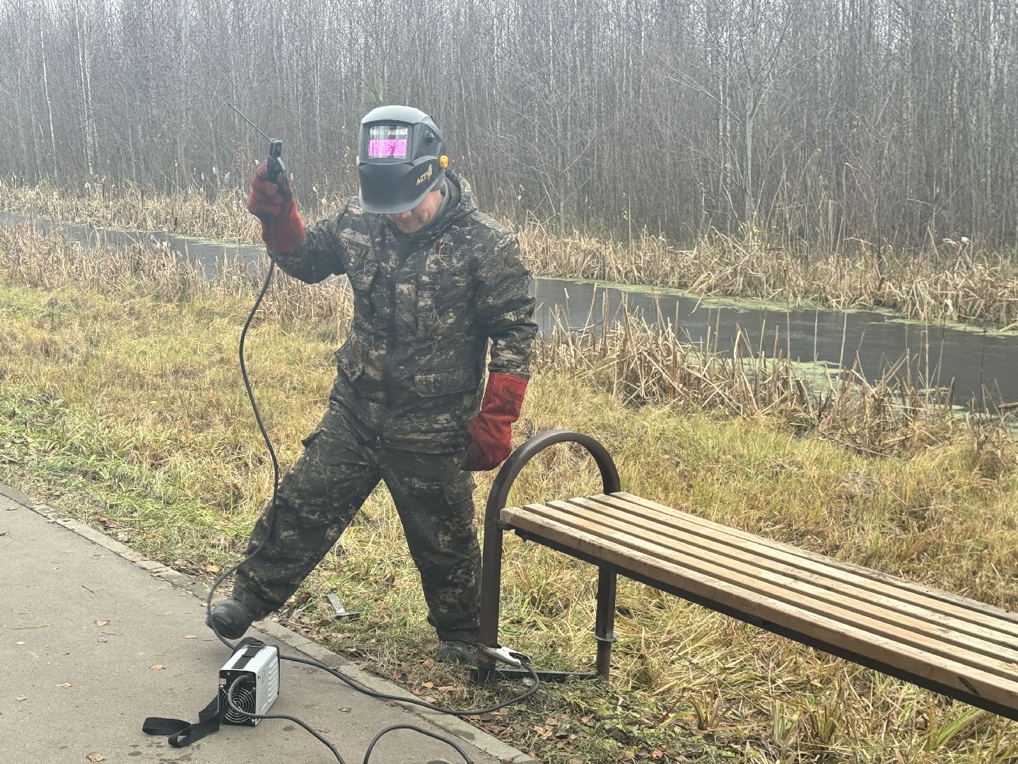 шаховская, установка лавочки, новая лавка, скамейки, вертикалки, добродел,