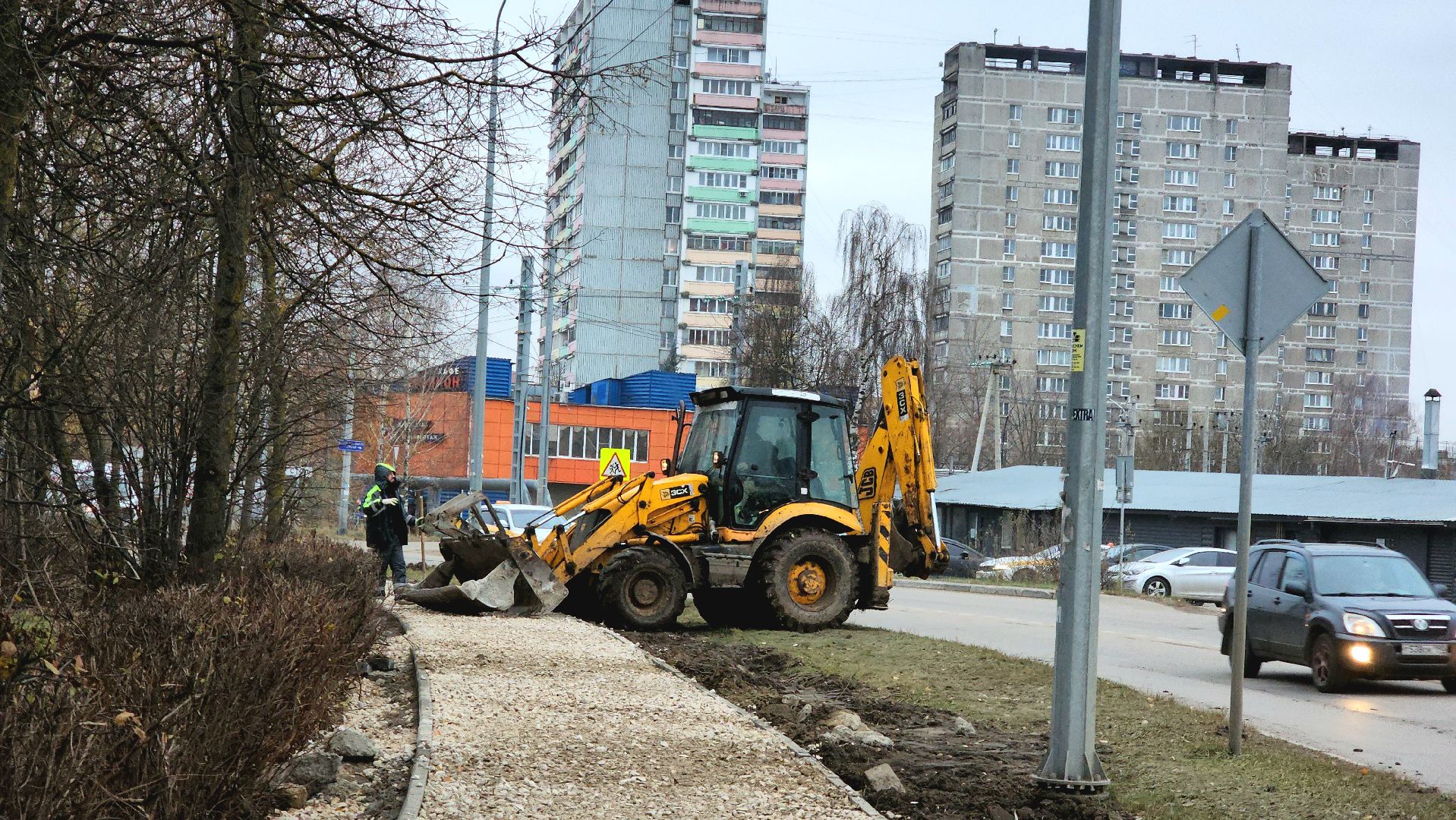 асфальтирование, пешеходная зона, Лобня, вертикалки,