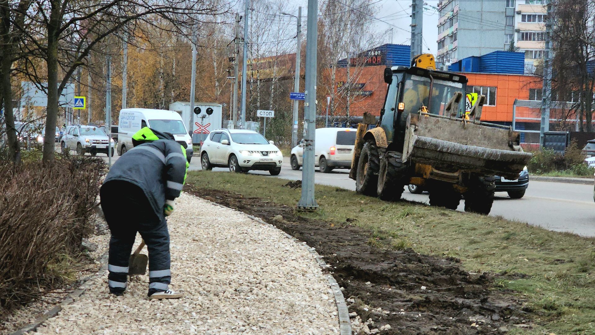 асфальтирование, пешеходная зона, Лобня, вертикалки,
