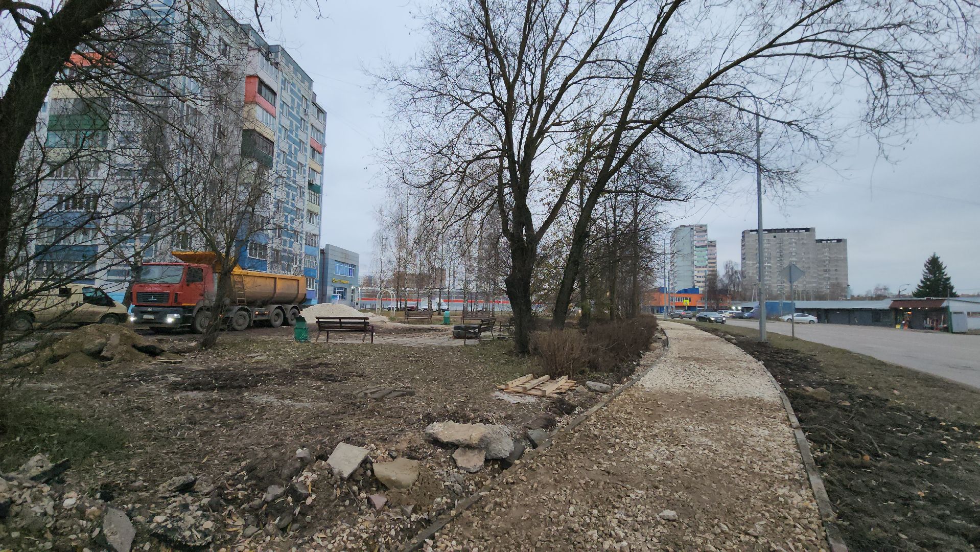 асфальтирование, пешеходная зона, Лобня, вертикалки,