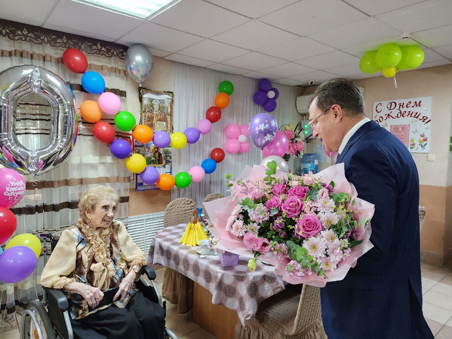 ногинск, жители, общество, пансионат, 100 лет, день рождения, юбилей, великая отечественная война, ветеран, пенсионер,