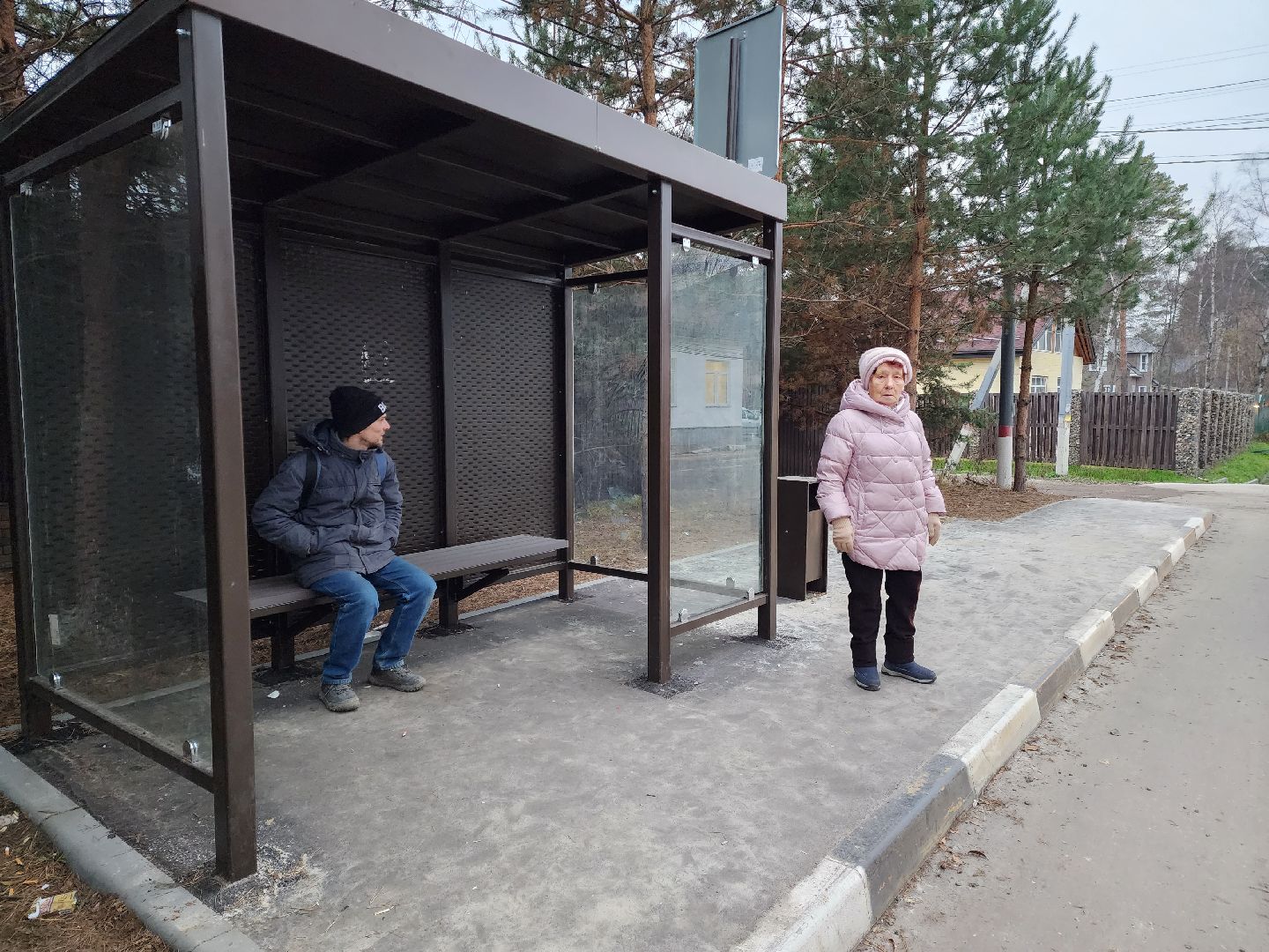 раменское, дороги, новый остановочный павильон, поселок ильинский, улица островского,