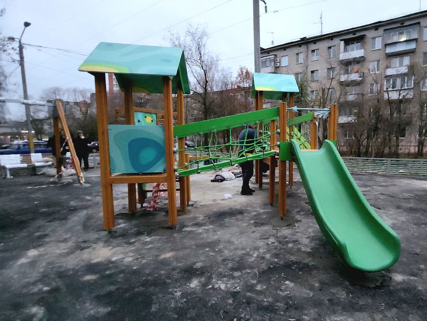 установка детской площадки, Благоустройство, Лобня, вертикалки,