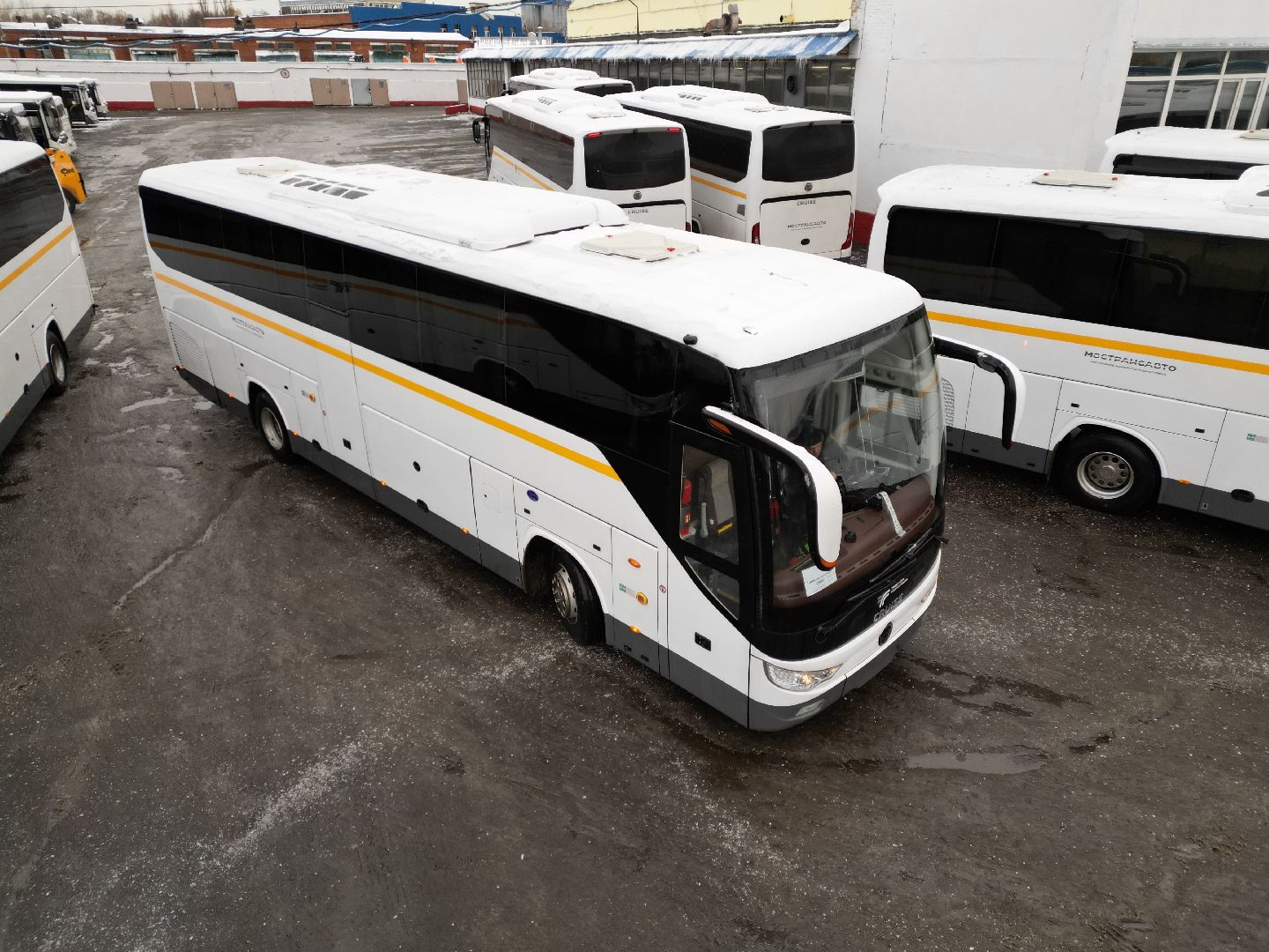 видео с коптера, автобусы, транспорт,