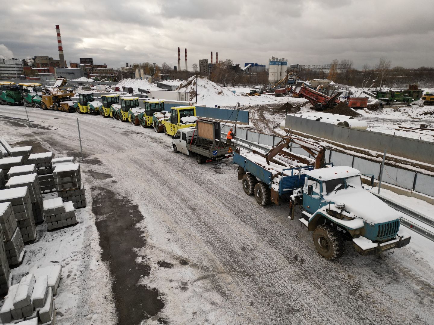 видео с коптера, дороги, строительство,