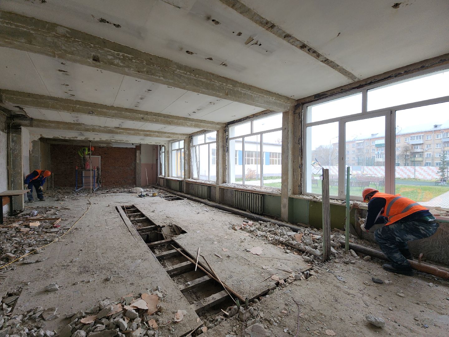 серпухов, подмосковье, капремонт школы, президентская программа, школа 9, вертикалки,