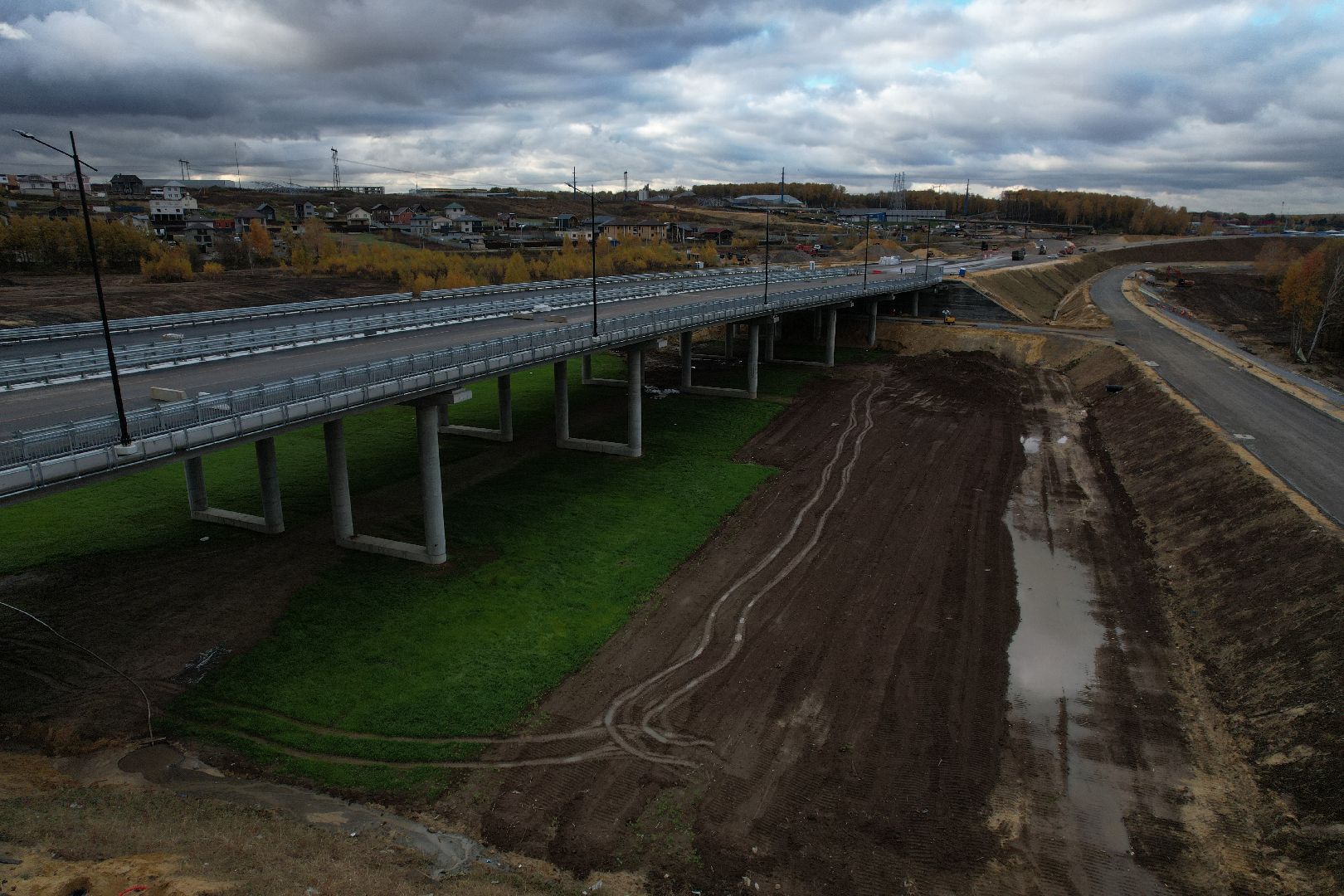 видео с коптера, юла, строительство, дороги,