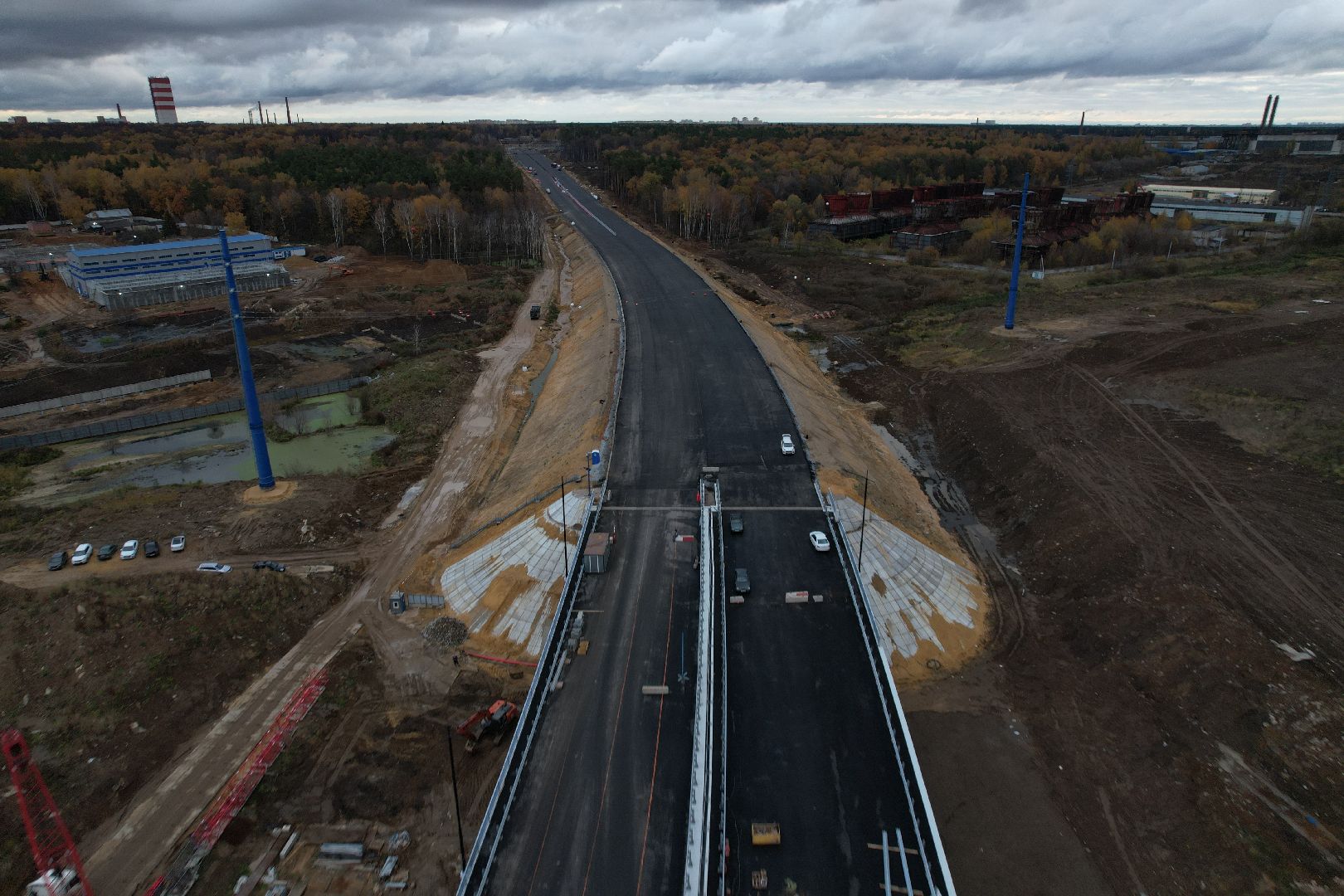 видео с коптера, юла, строительство, дороги,