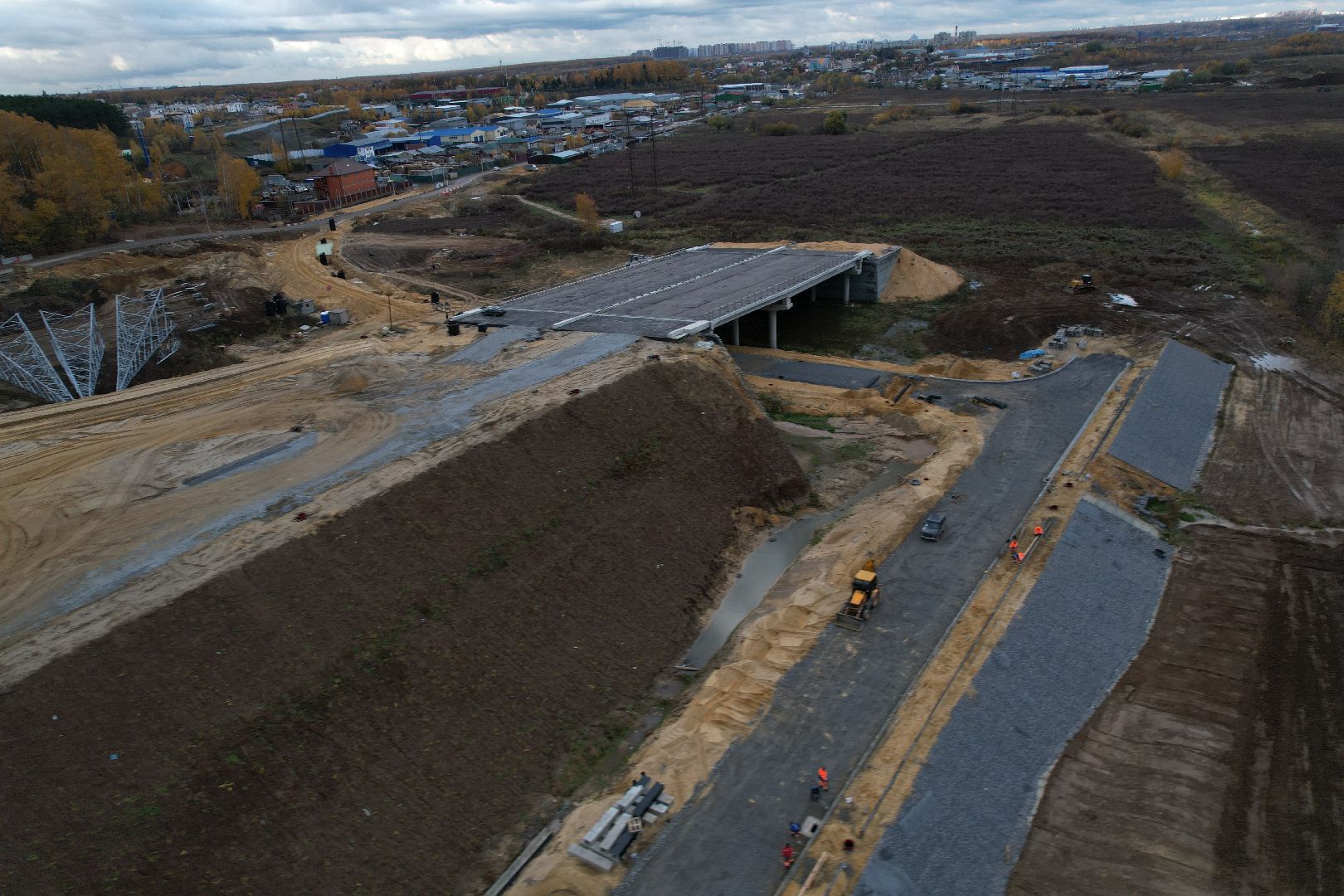 видео с коптера, юла, строительство, дороги,