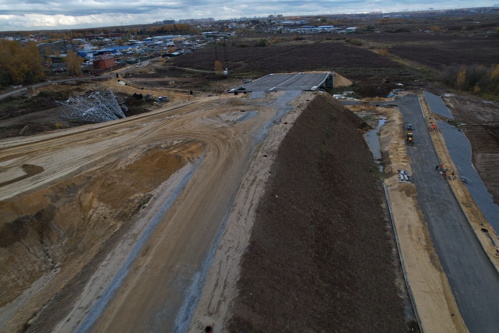 видео с коптера, юла, строительство, дороги,