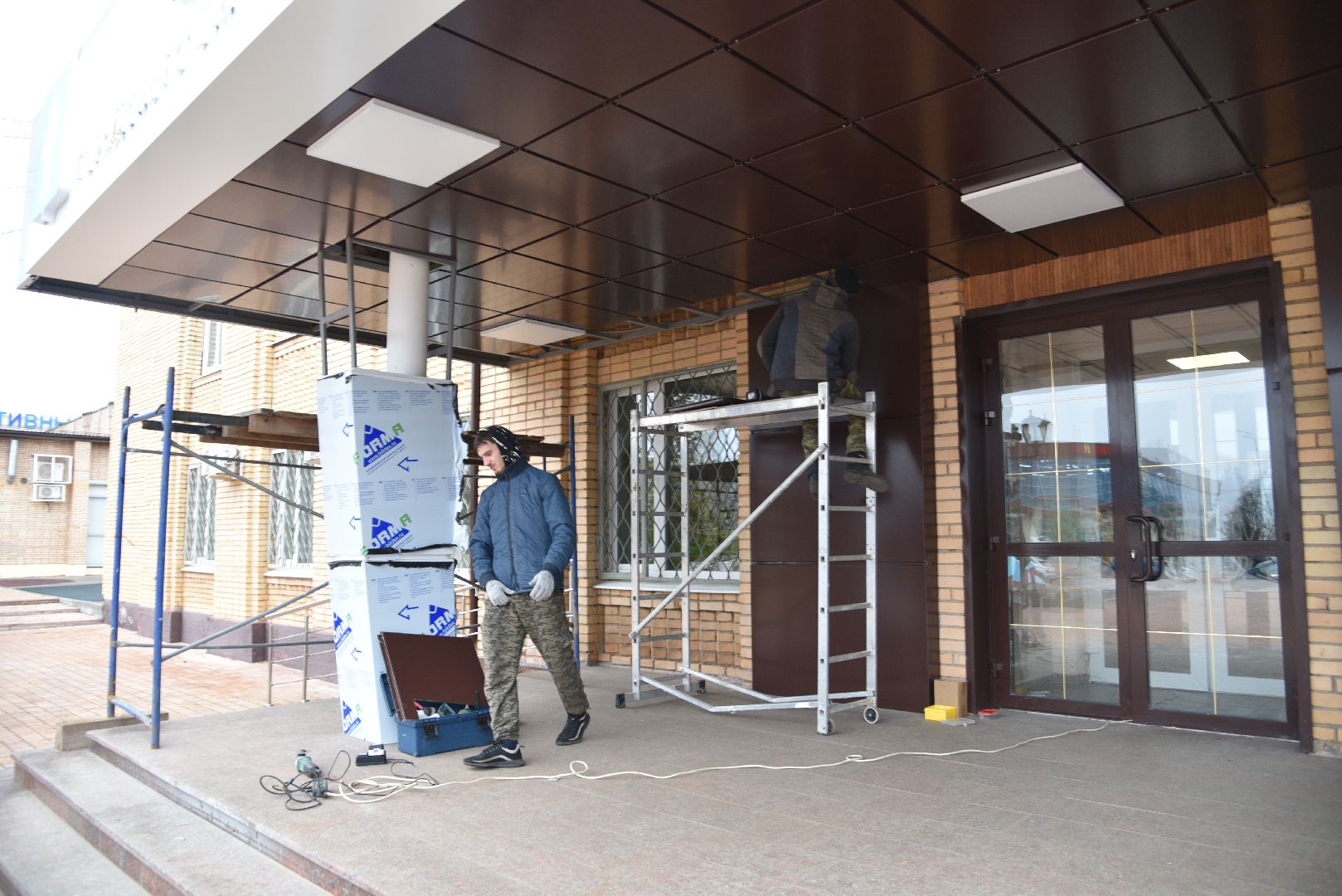 лотошино, благоустройство, администрация, администрация го лотошино, ремонт входной группы, вертикалки,