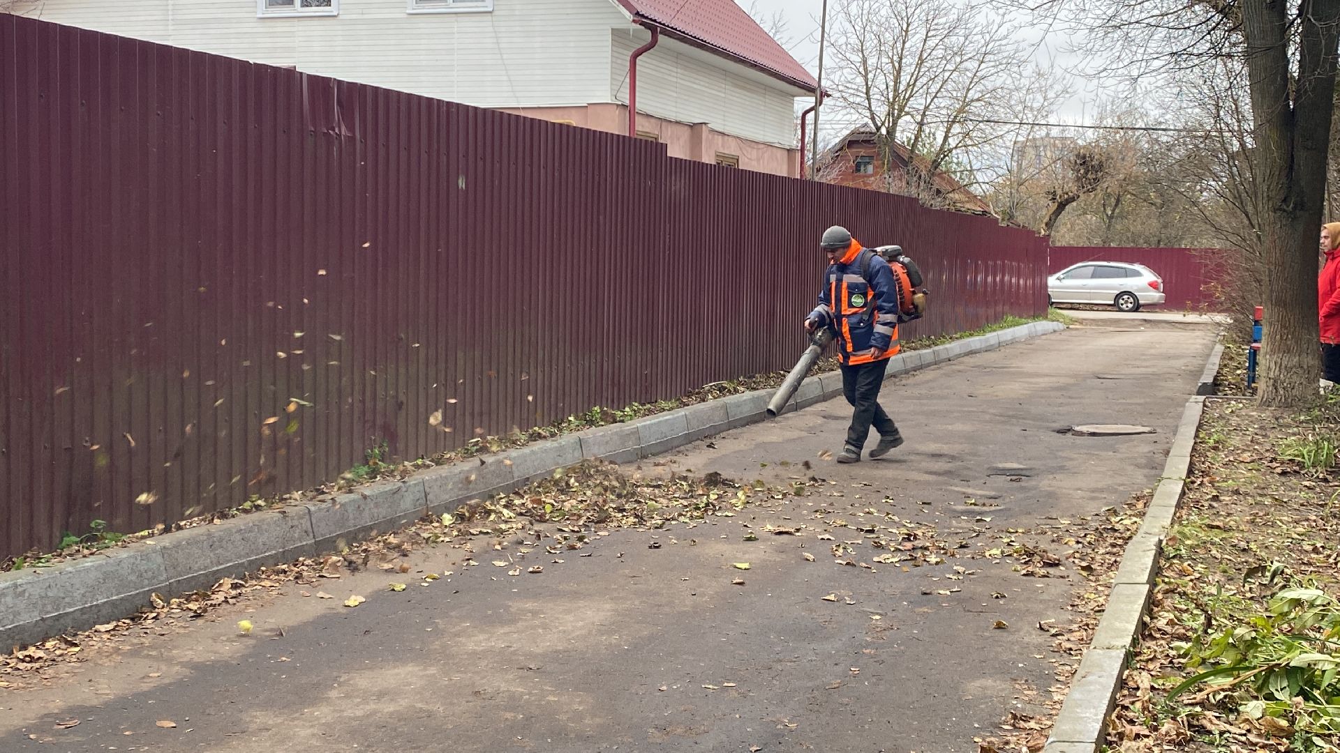 уборка двора, Листва, уборка листвы, истра, вертикалки,