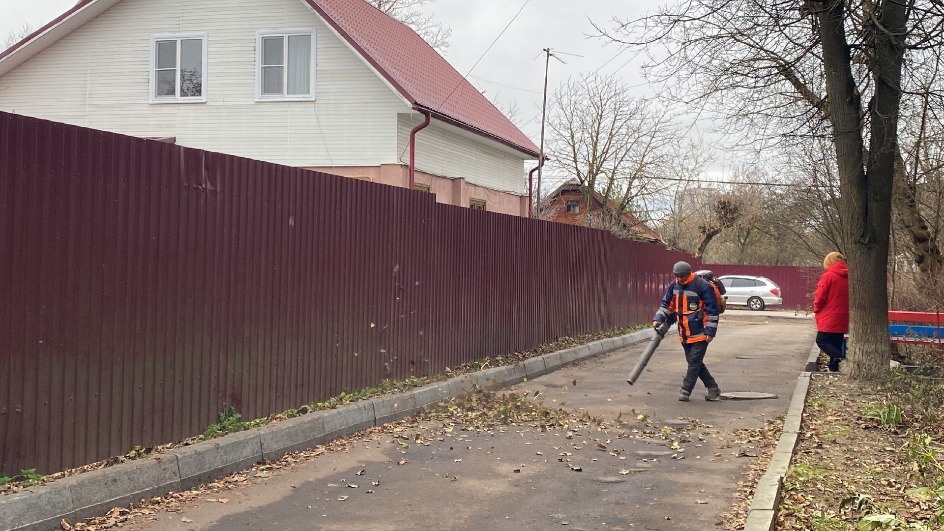 уборка двора, Листва, уборка листвы, истра, вертикалки,