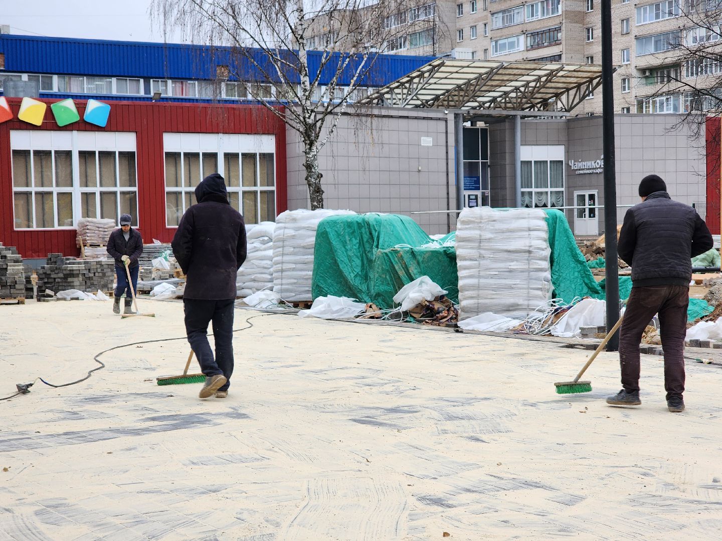 Дубна, Благоустройство, сквер журавлева, Земляные работы, вертикалки,