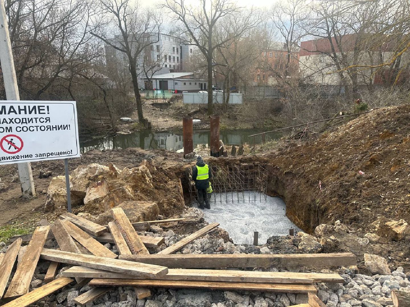мост, река рожайка, домодедово, вертикалки,
