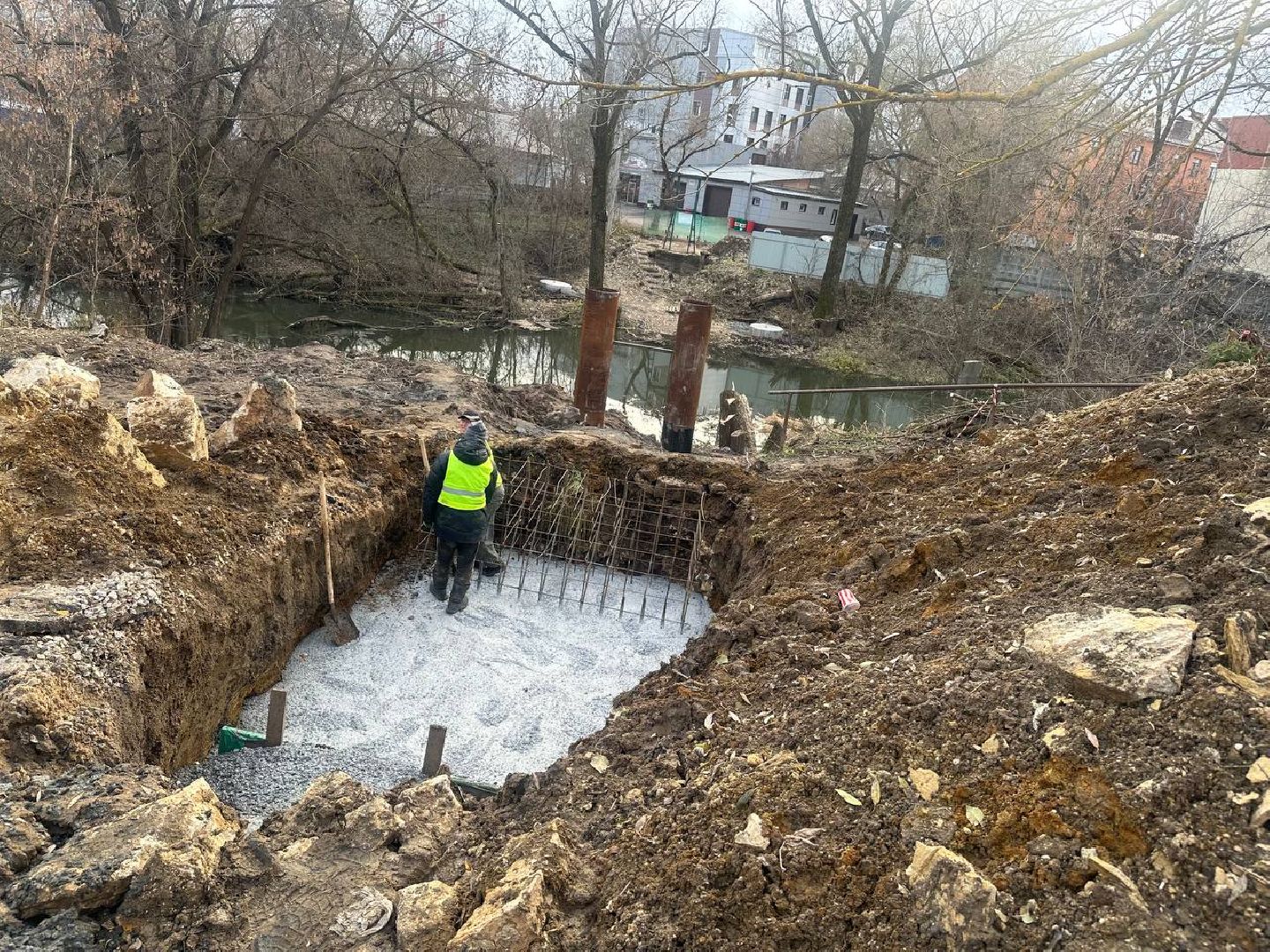 мост, река рожайка, домодедово, вертикалки,