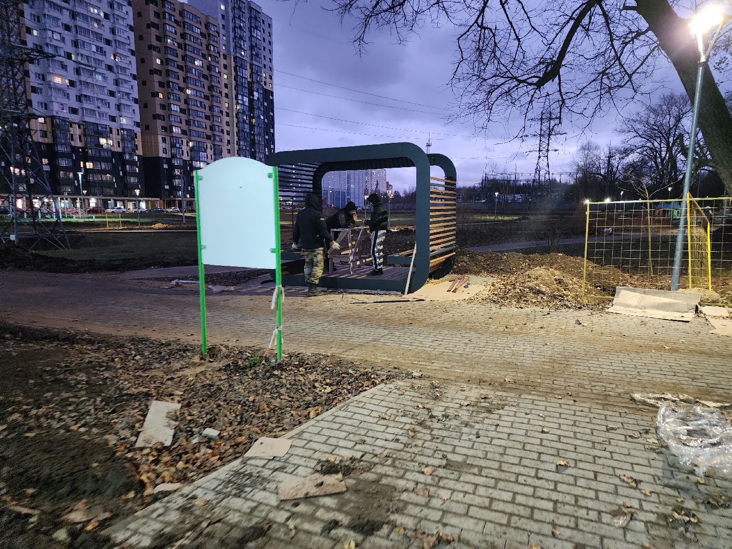 долгопрудный, жк бригантина, беседки, лавочки, парк, вертикалки,