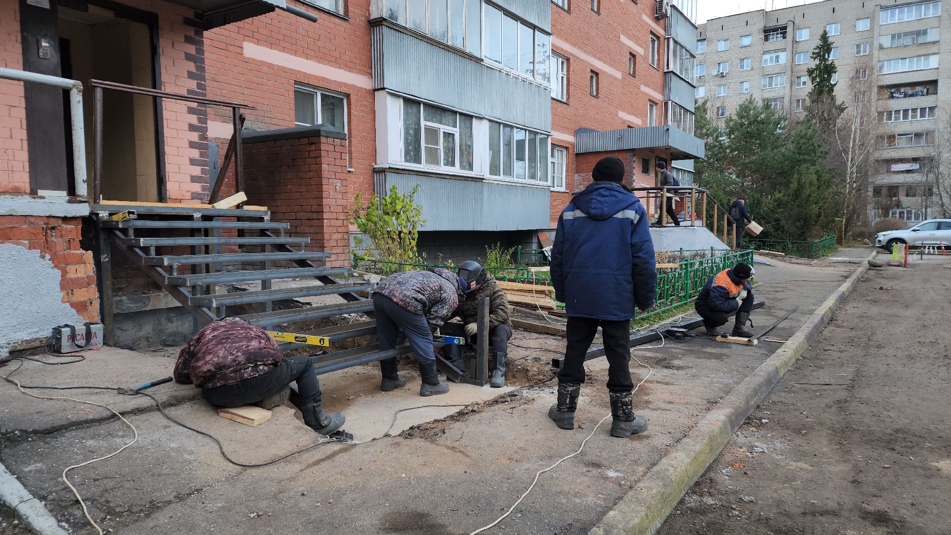 пушкино, западный, тсж, ремонт входной группы, ремонт мкд, вертикалки, подъезд,