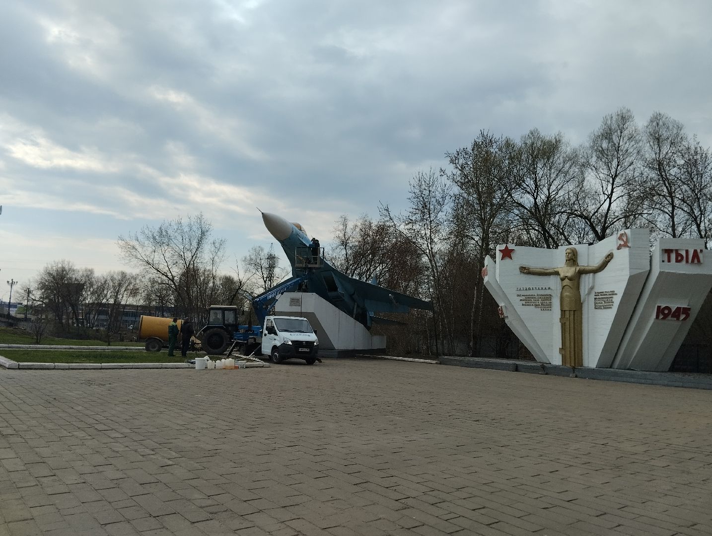 Су-27, памятник, благоустройство, Ногинск, Богородский городской округ, уборка территорий
