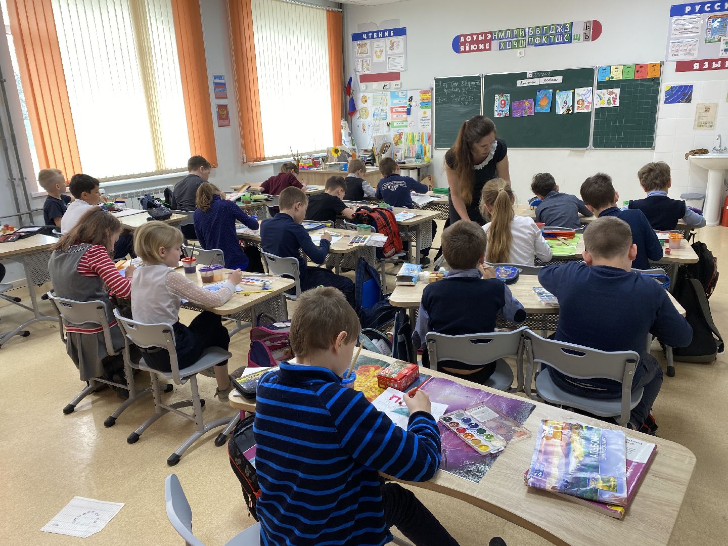 Чехов, школа, ученики, День победы, 9 мая