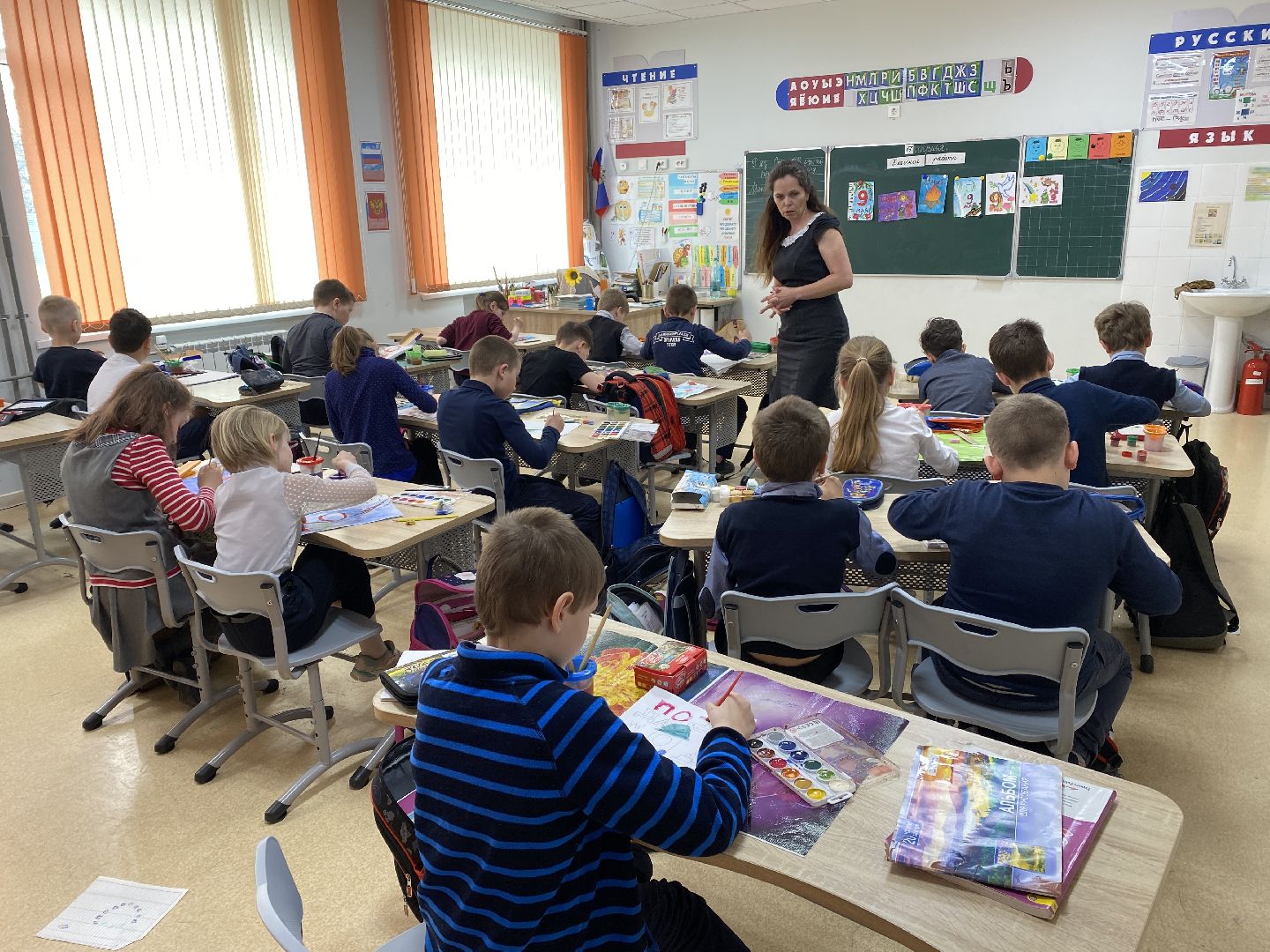 Чехов, школа, ученики, День победы, 9 мая