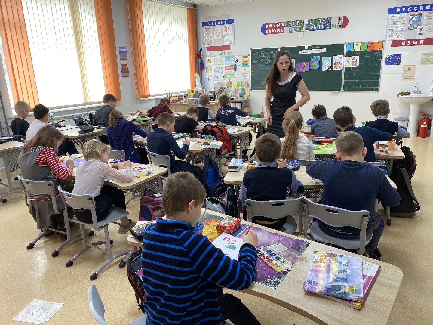 Чехов, школа, ученики, День победы, 9 мая