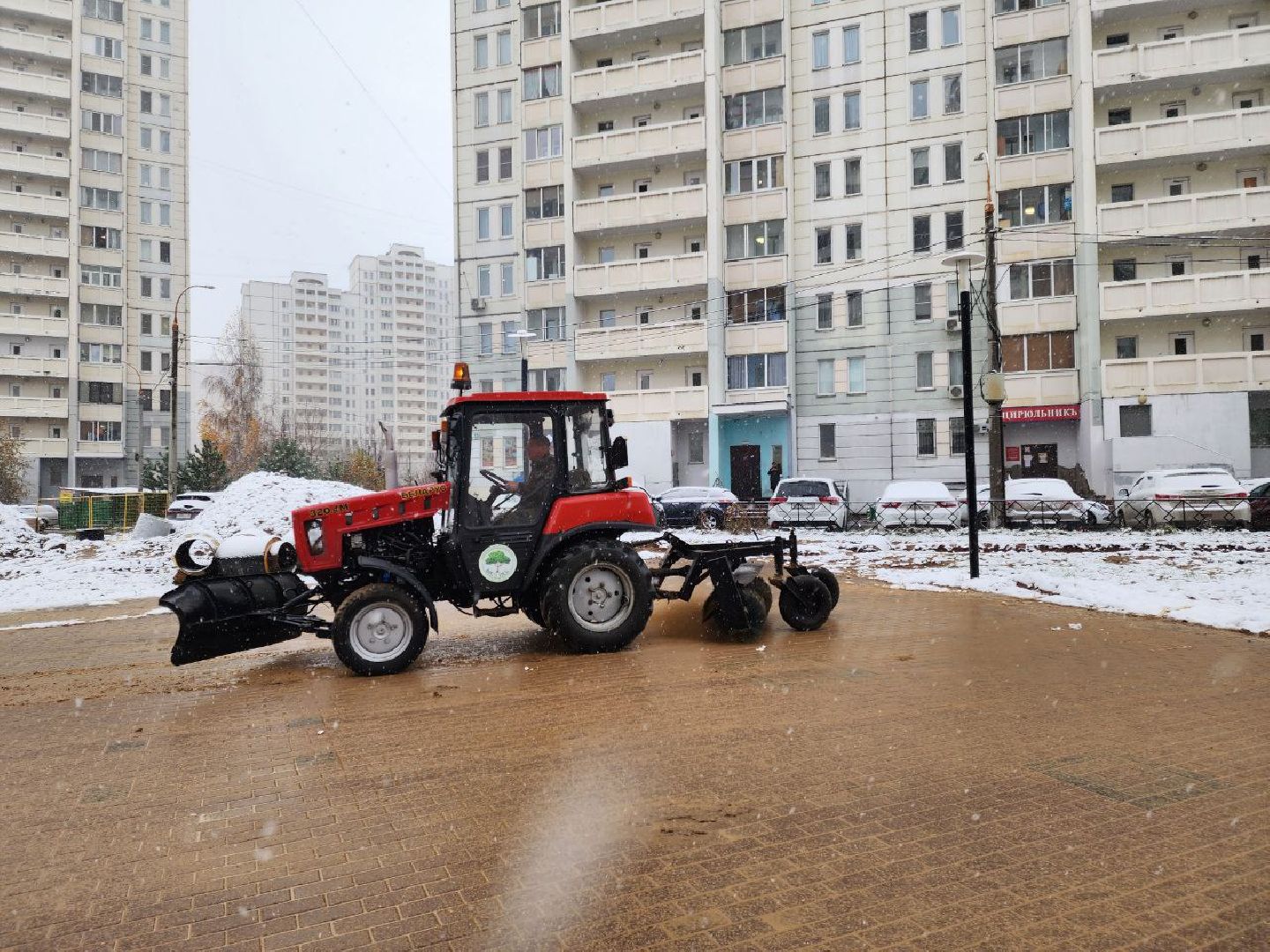 благоустойство, снег, техника,