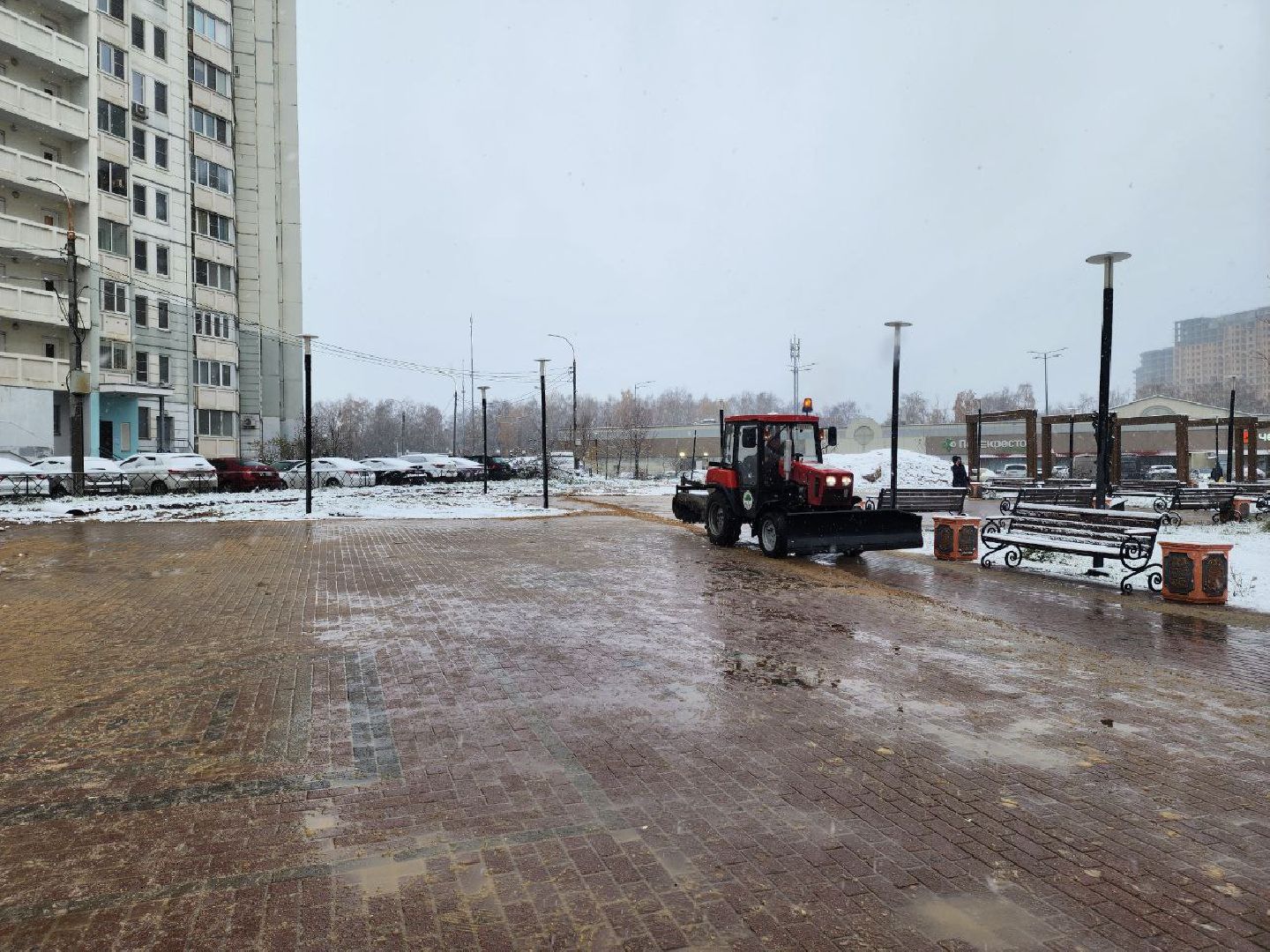 благоустойство, снег, техника,