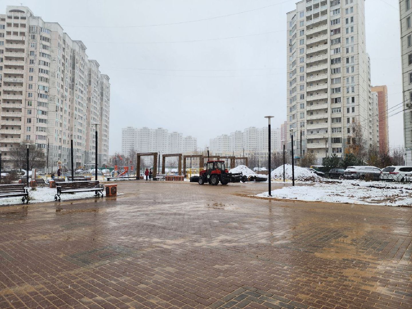 благоустойство, снег, техника,