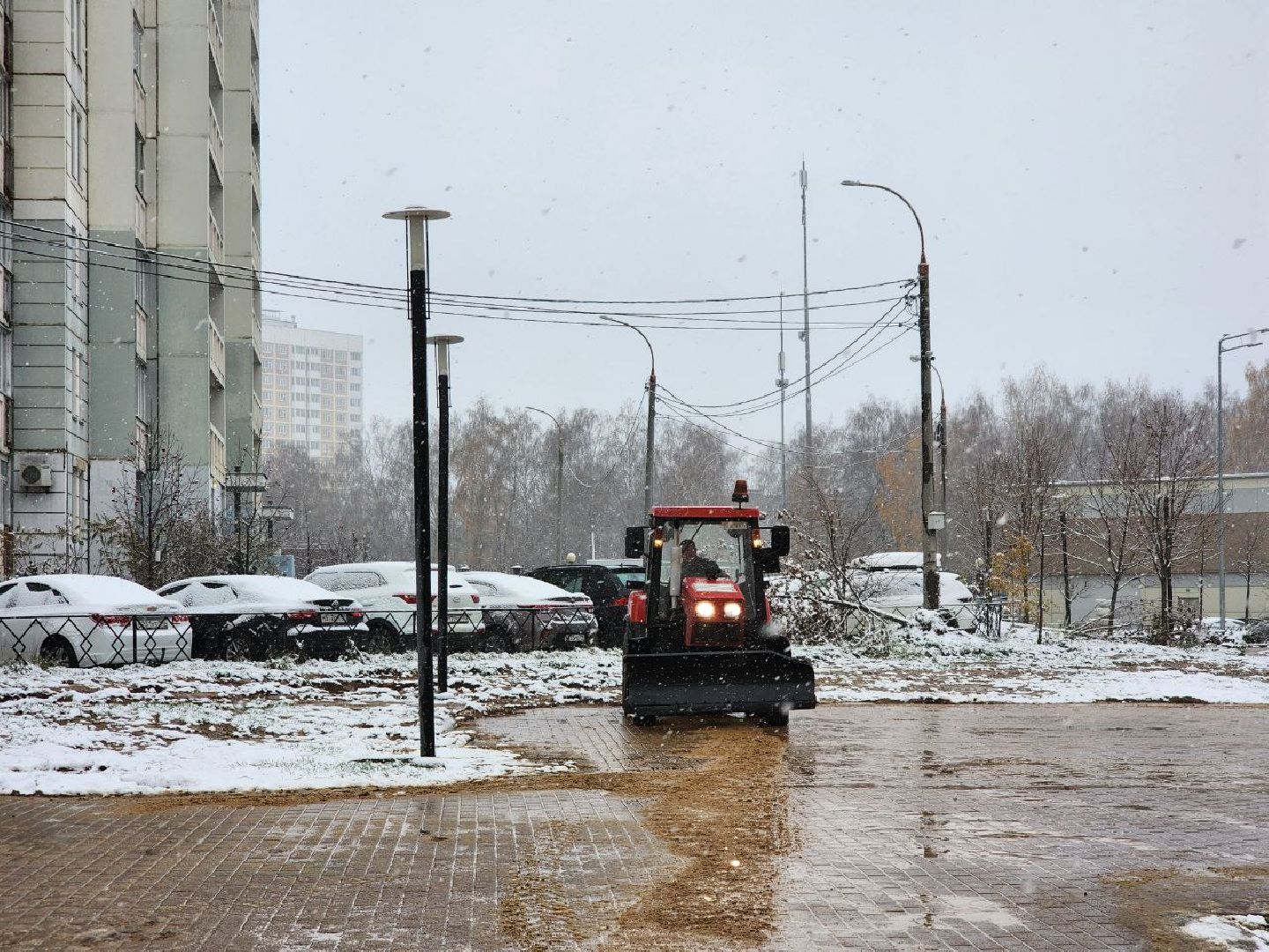 благоустойство, снег, техника,