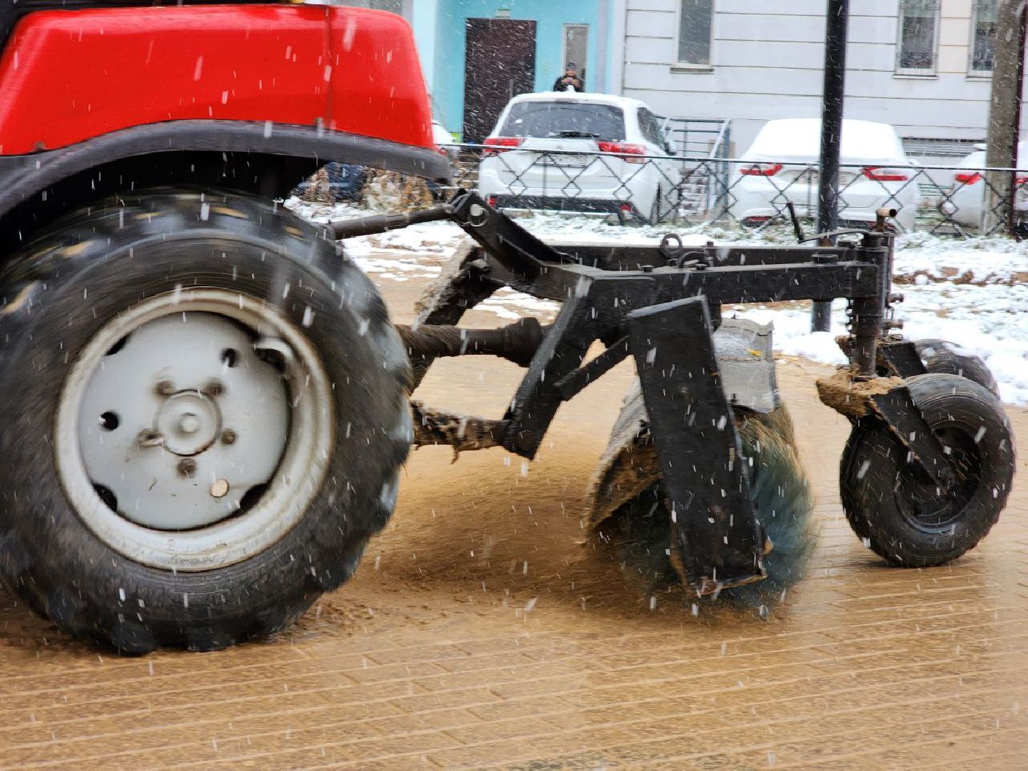 благоустойство, снег, техника,