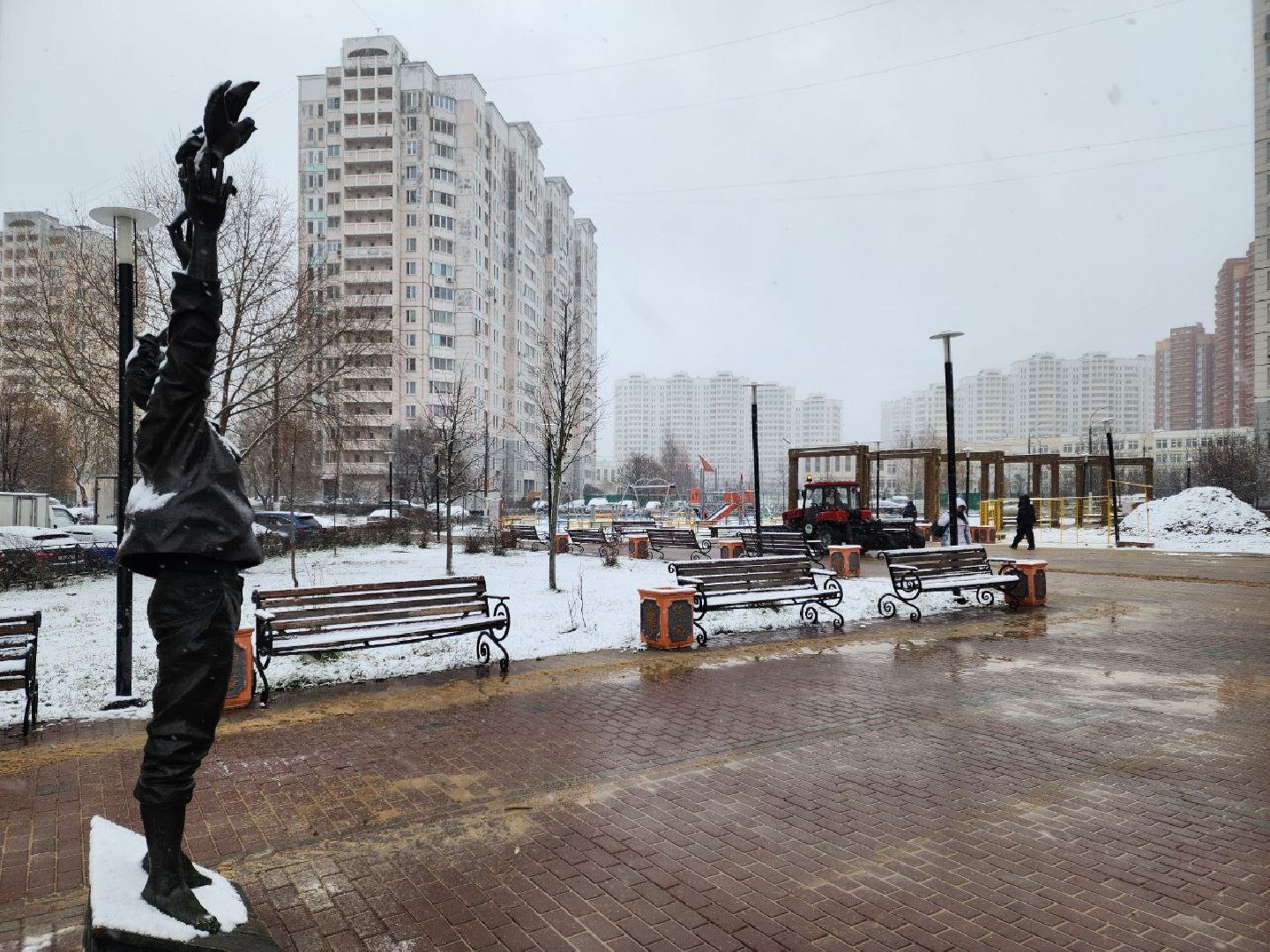 благоустойство, снег, техника,