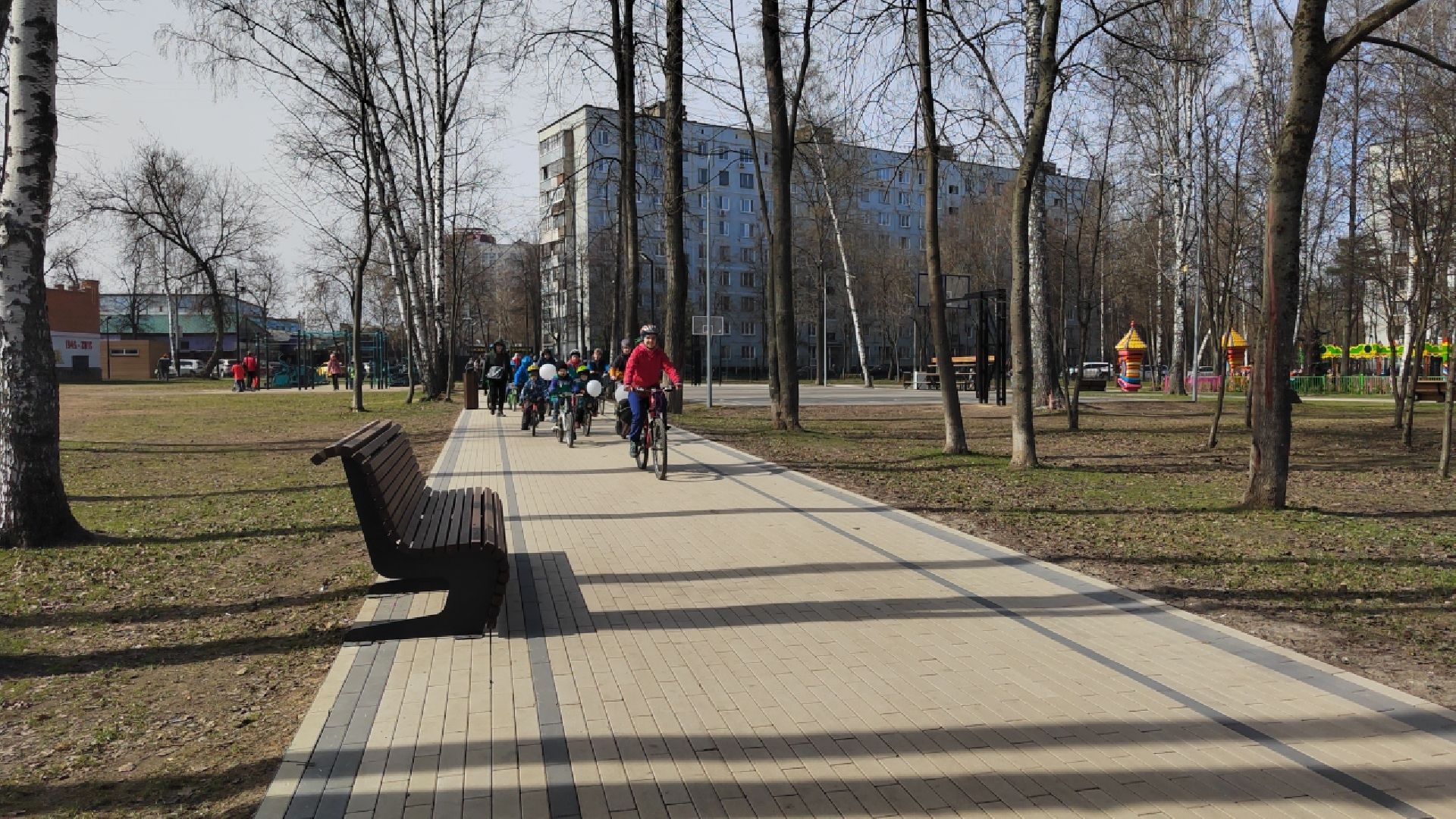 Пушкино, Пушкинский округ, весна в Подмосковье, Парк Пушкино, велозаезд, дети, спорт, живу спортом, люди города, ВелоПушкино, парки Подмосковья