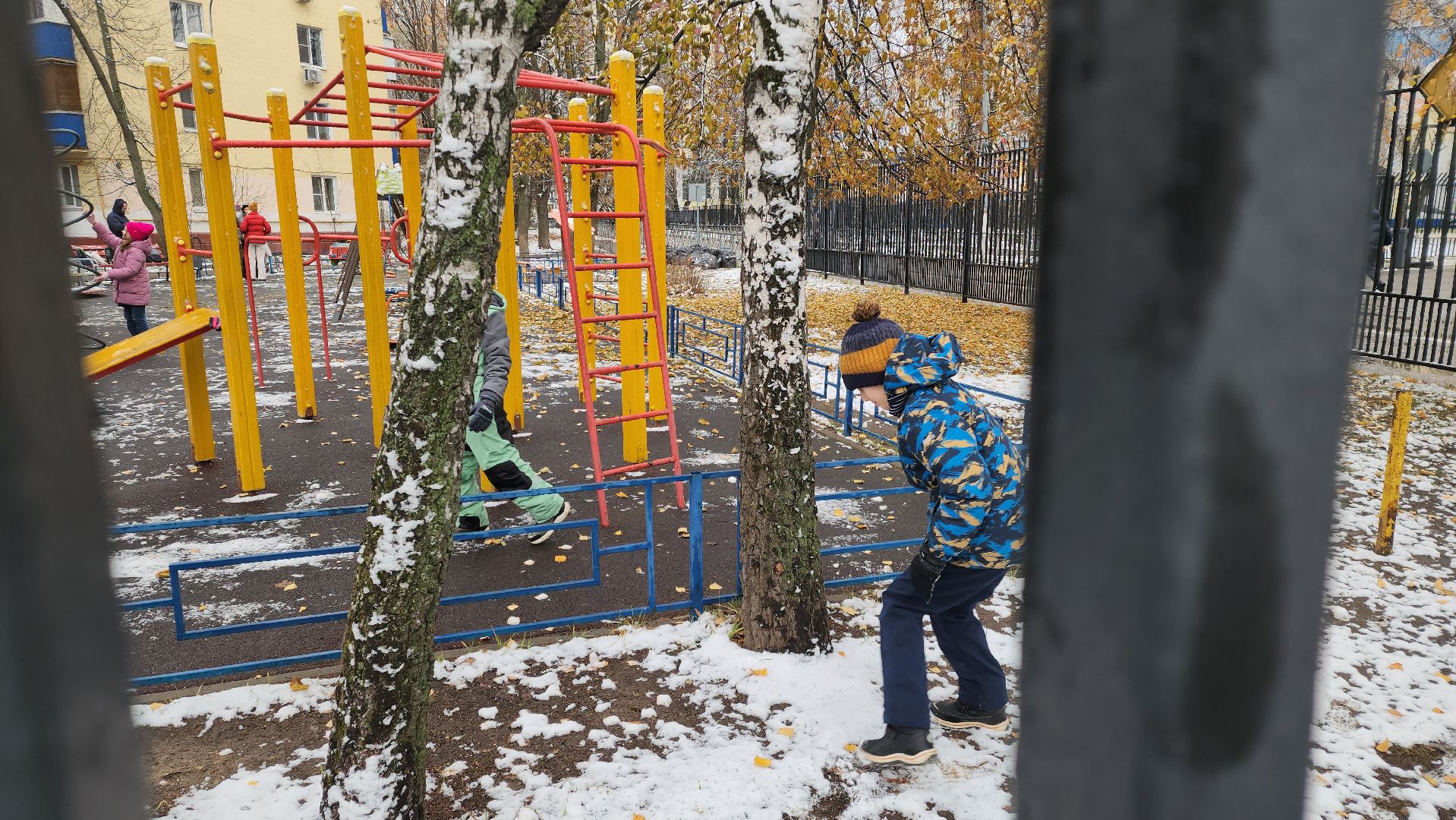 зима, каток, снег, вертикалки,