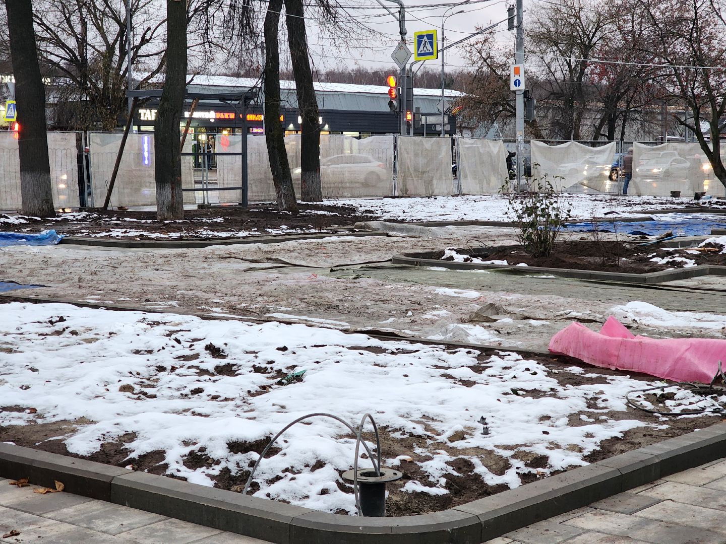 ногинск, благоустройство, реконструкция, строительство, сквер, сквер Ногина, автобусные остановки, вертикалки