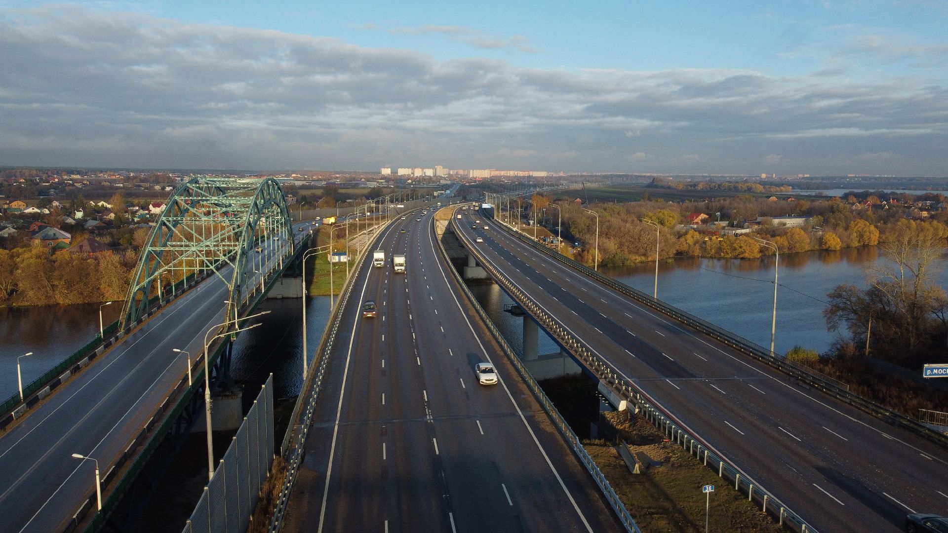 видео с коптера, строительство, дороги,