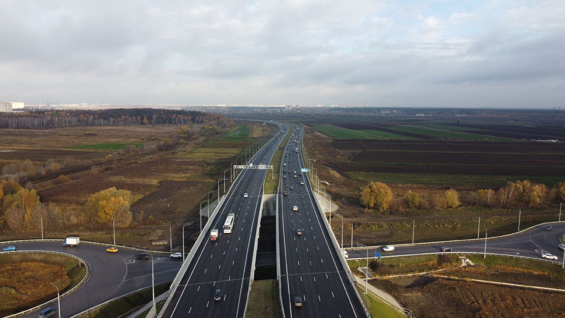видео с коптера, строительство, дороги,