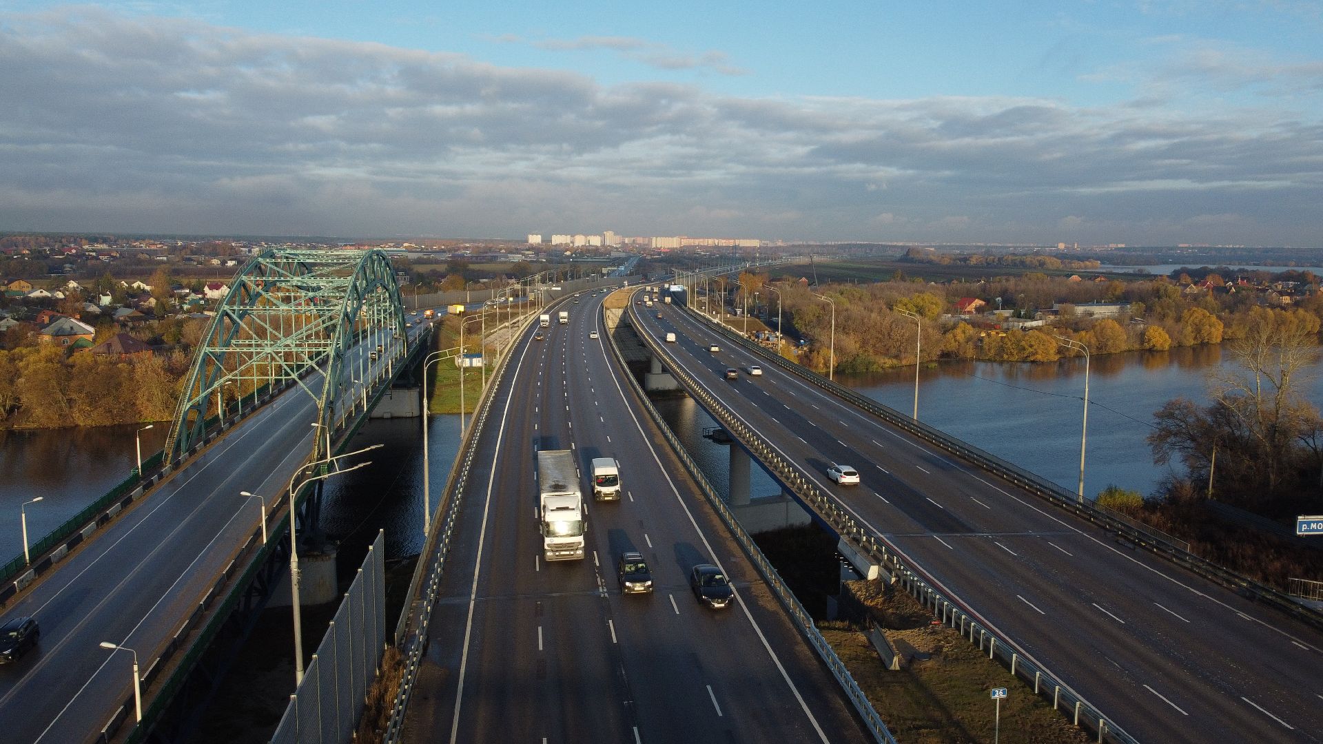 видео с коптера, строительство, дороги,