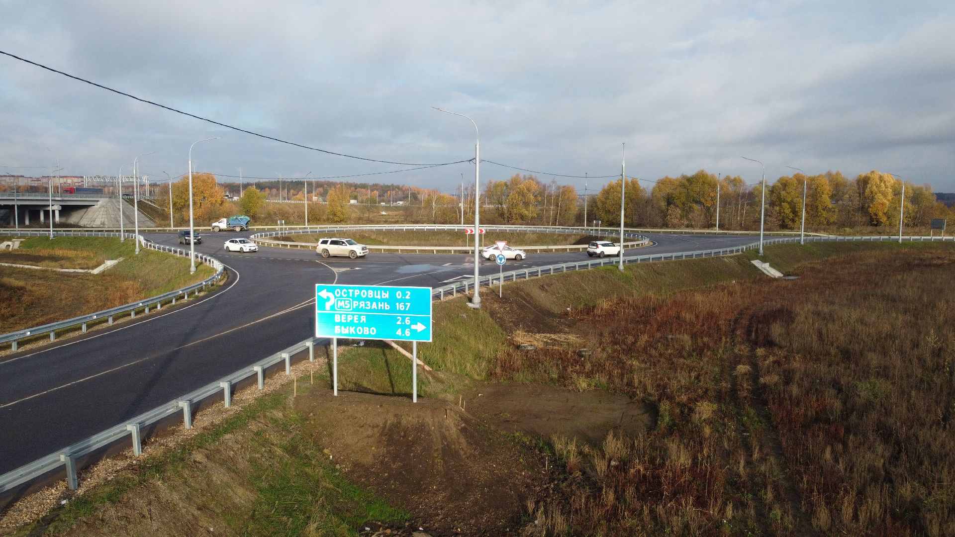 видео с коптера, строительство, дороги,