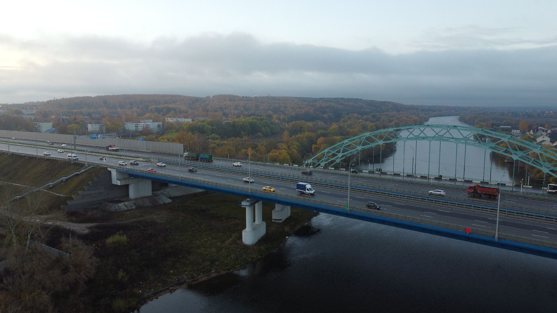 видео с коптера, строительство, дороги,