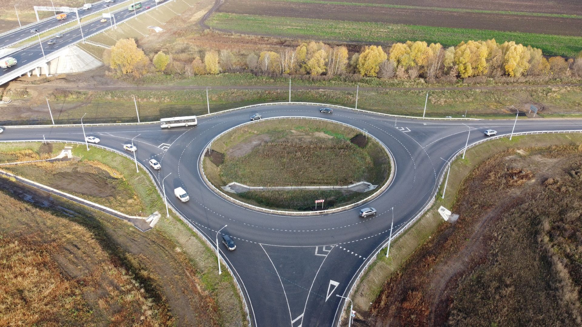видео с коптера, строительство, дороги,